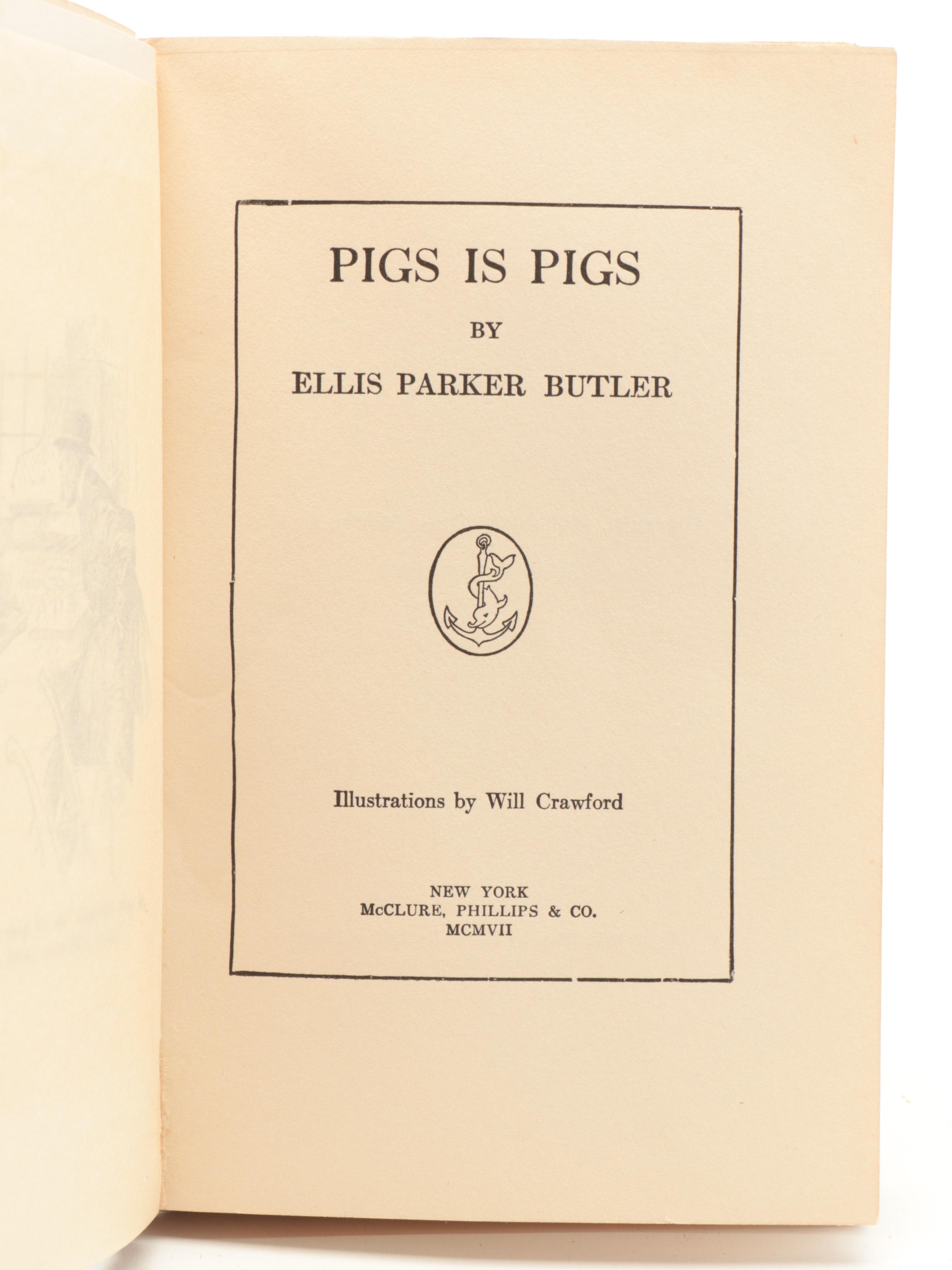 Illustrated Early "Pigs Is Pigs", "Black Beauty" and "Old Norse Stories"