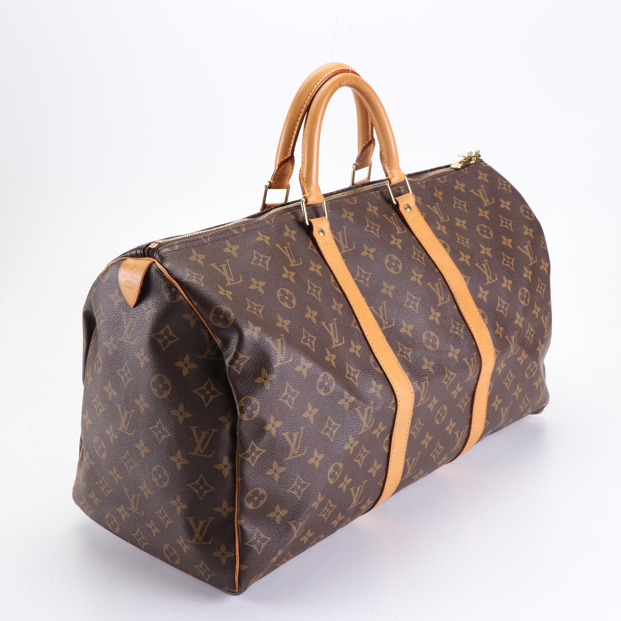 Louis Vuitton Keepall 50 in Monogram Canvas and Vachetta Leather