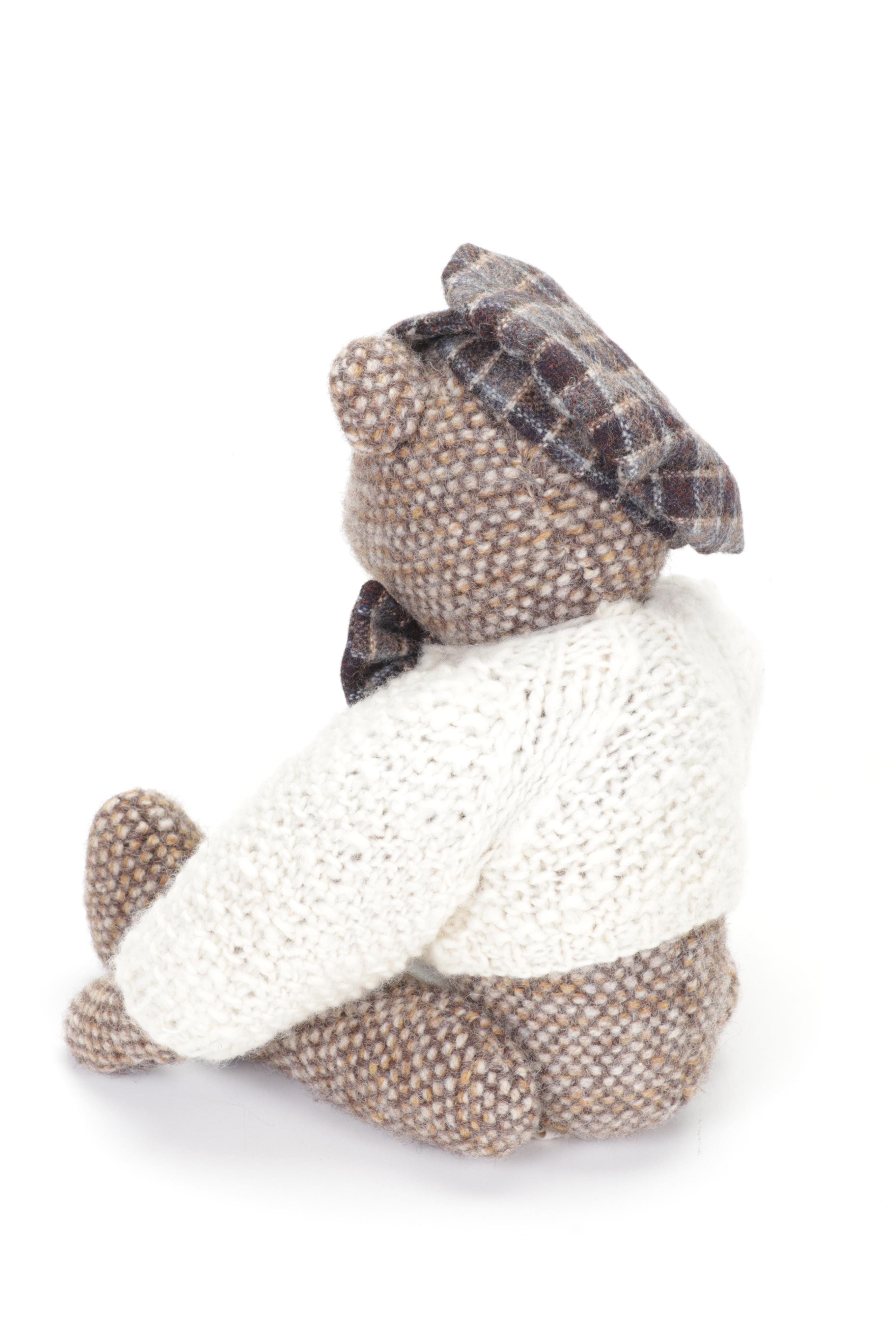 Chris Lang "Marshall Bear" & "Bailey Bear" Hand Pulled Wool Jointed Teddy Bears