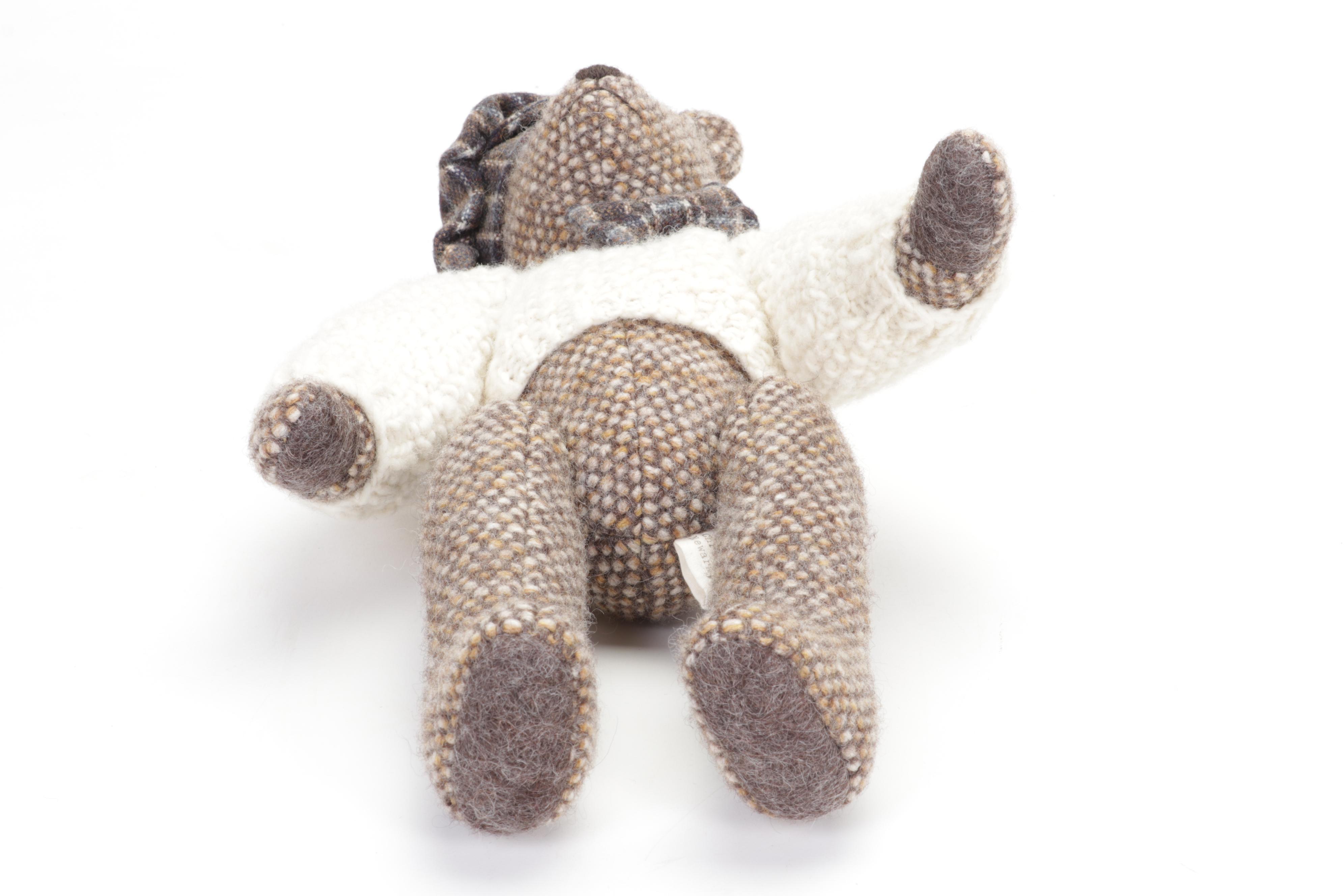 Chris Lang "Marshall Bear" & "Bailey Bear" Hand Pulled Wool Jointed Teddy Bears