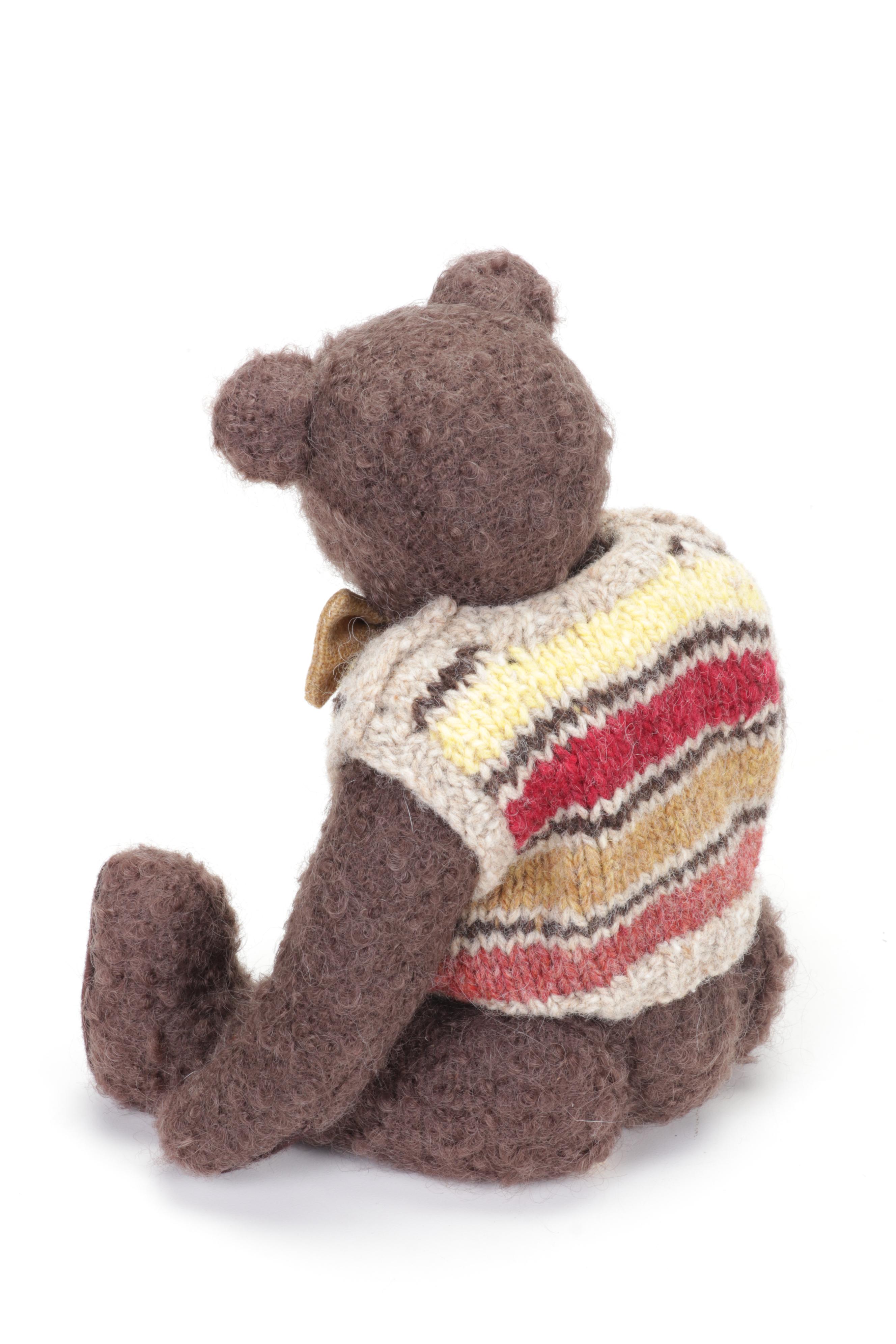 Chris Lang "Marshall Bear" & "Bailey Bear" Hand Pulled Wool Jointed Teddy Bears