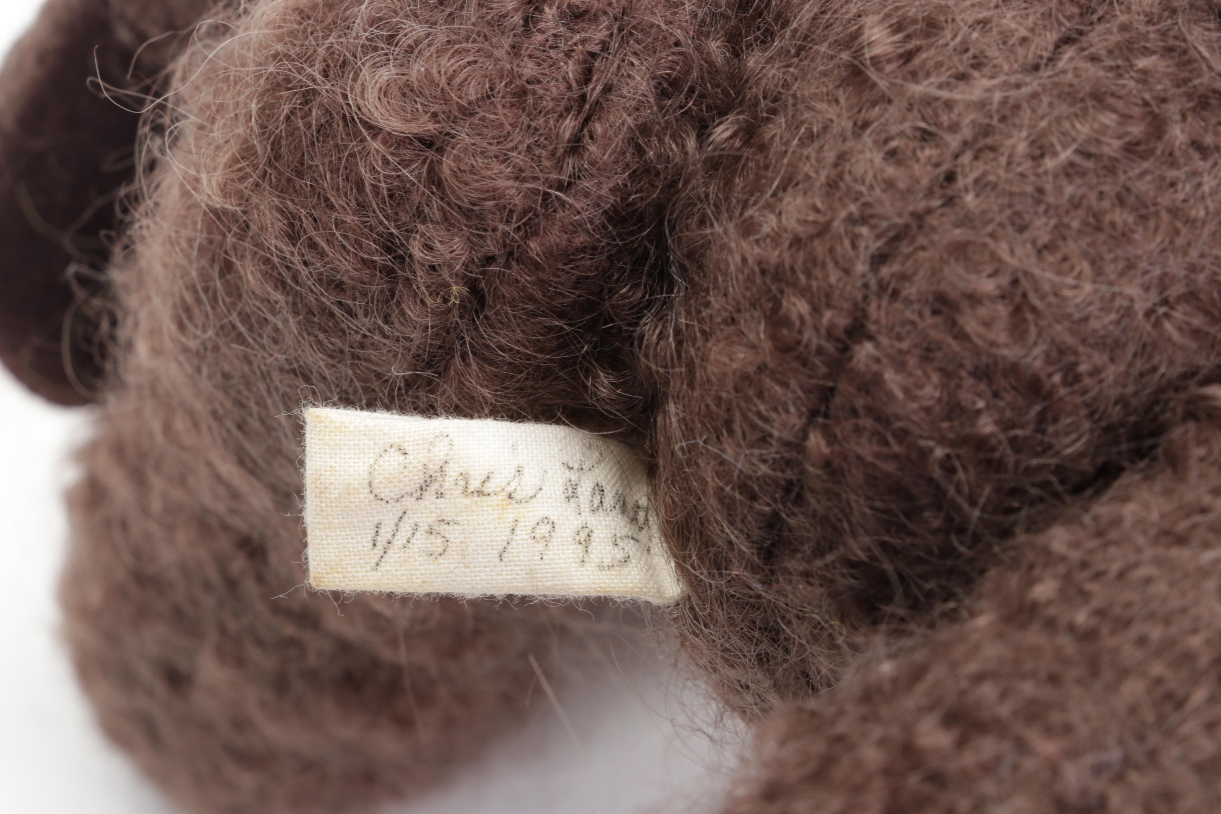 Chris Lang "Marshall Bear" & "Bailey Bear" Hand Pulled Wool Jointed Teddy Bears