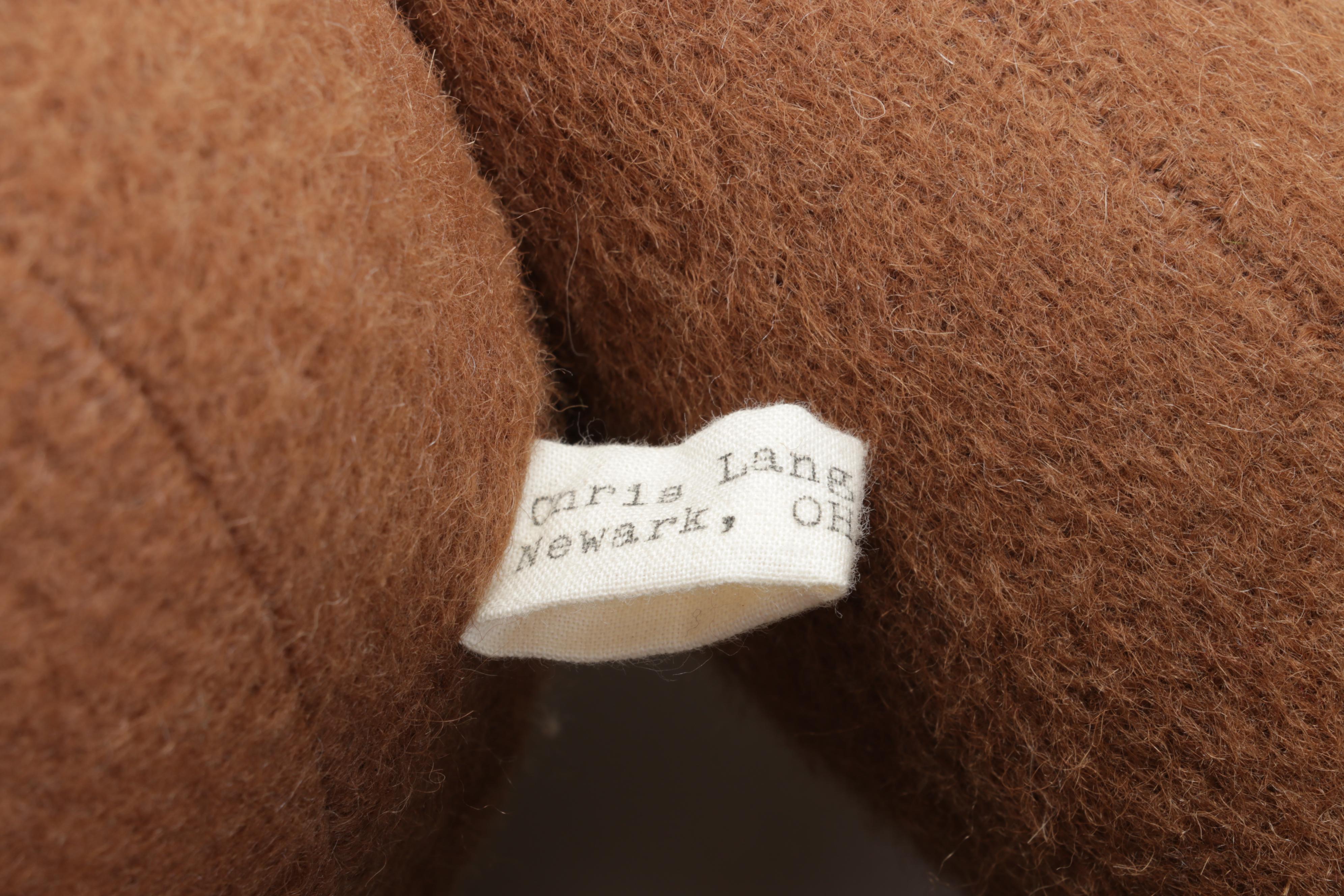 Chris Lang Jointed Hand-Pulled Wool "Jason Bear" Teddy Bear with Knitted Sweater