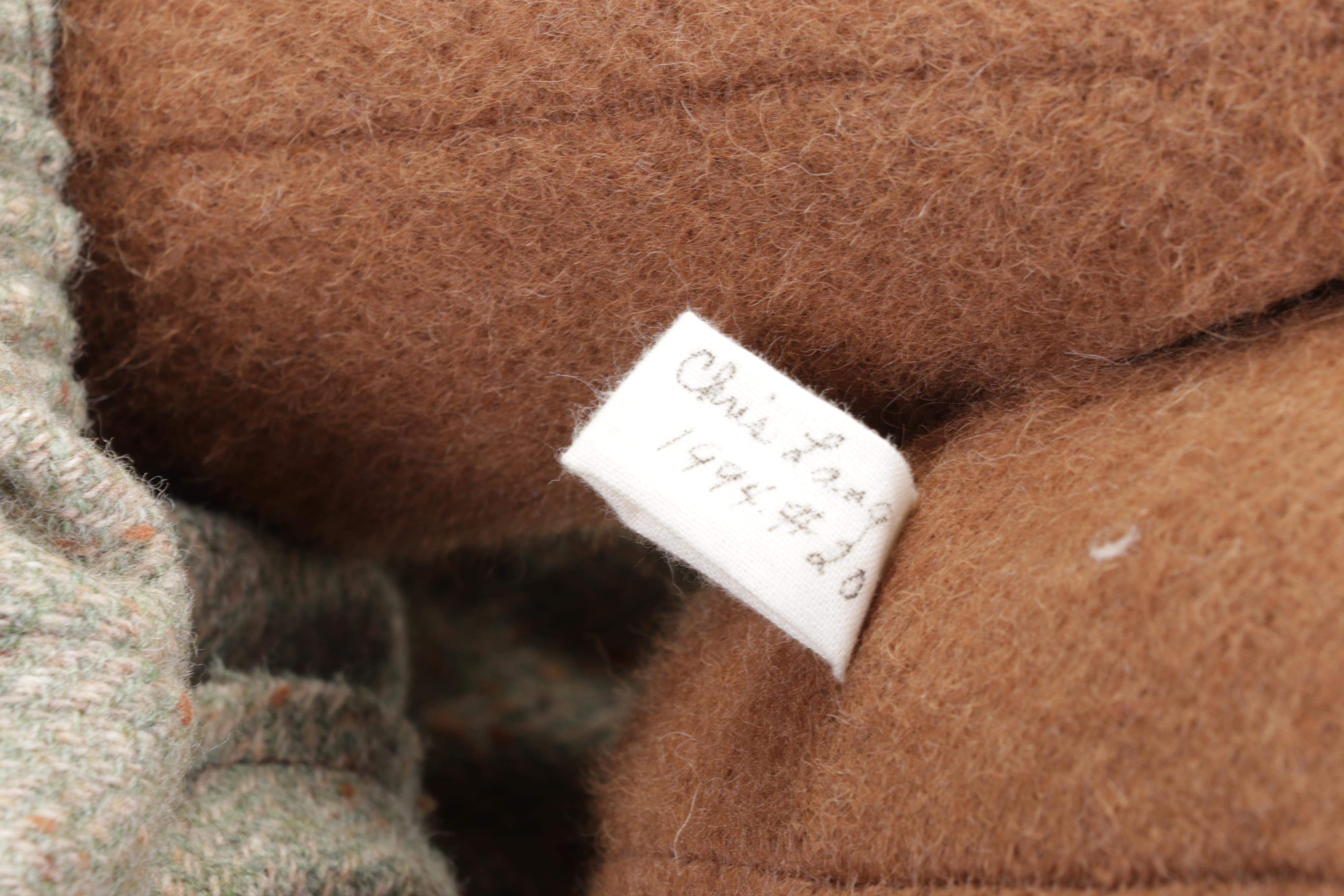 Chris Lang Jointed Hand-Pulled Wool "Jason Bear" Teddy Bear with Knitted Sweater