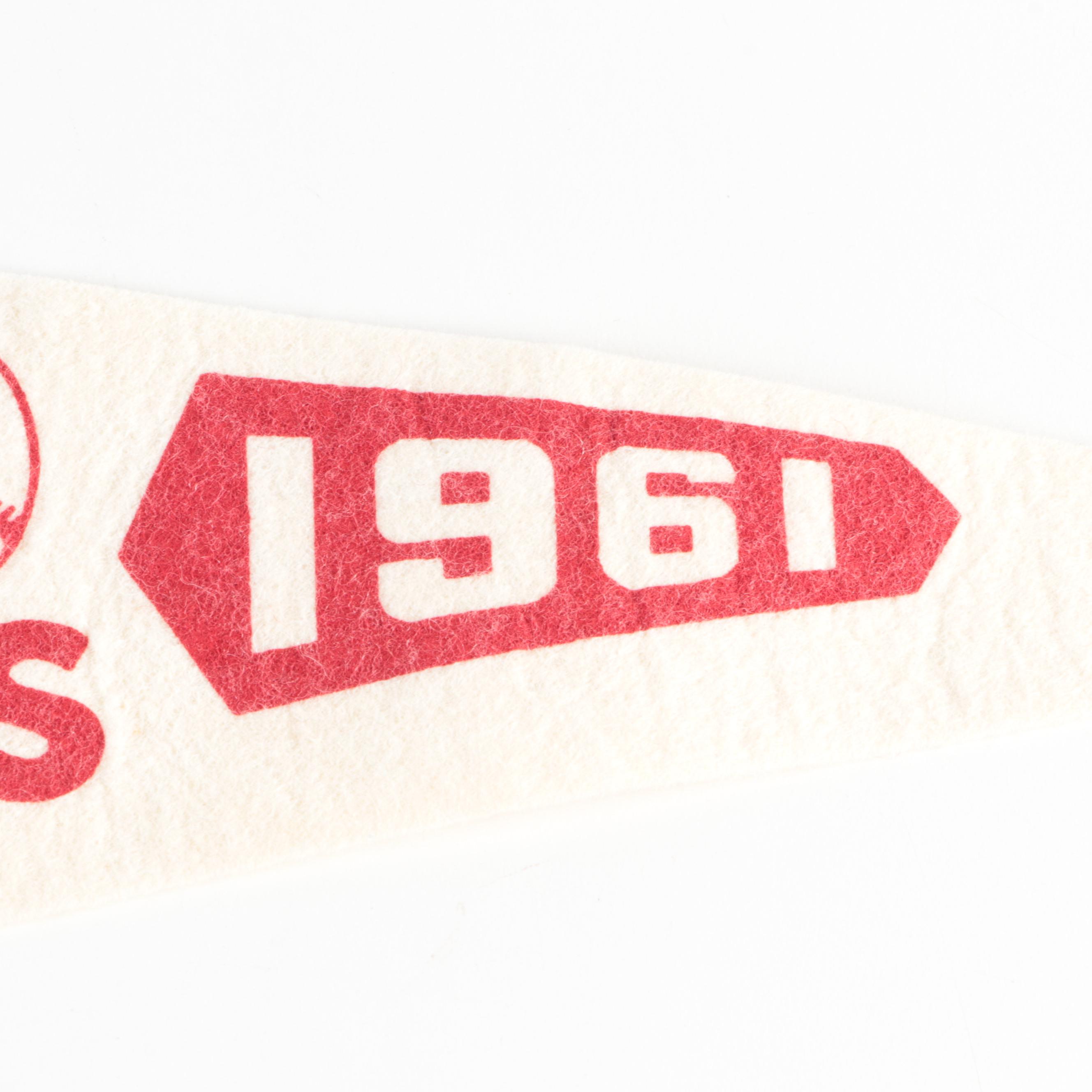 1961 Cincinnati Reds MLB National League Champions Pennant