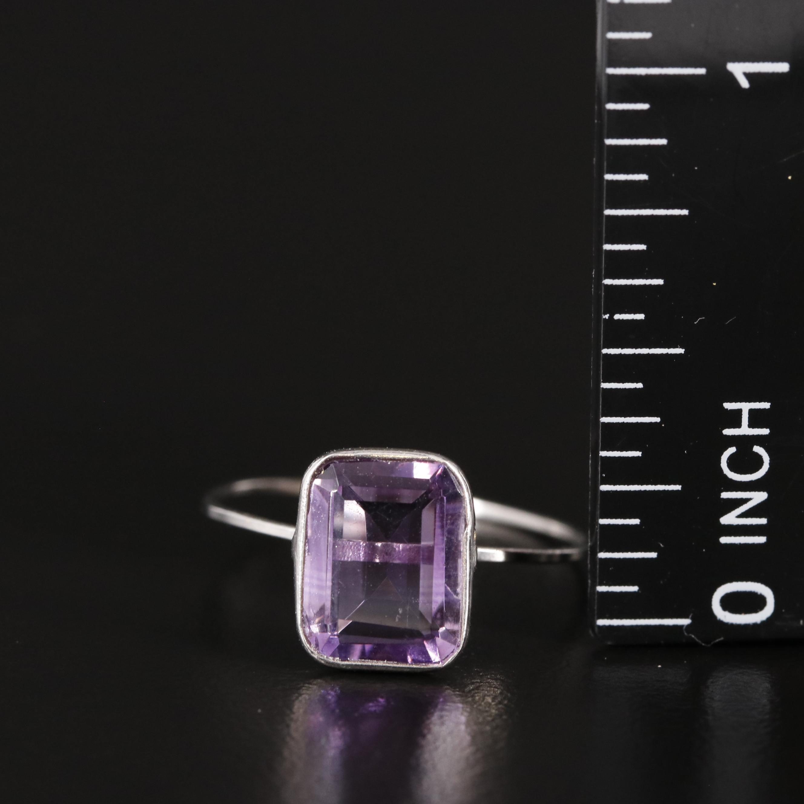 14K Amethyst Solitaire Ring