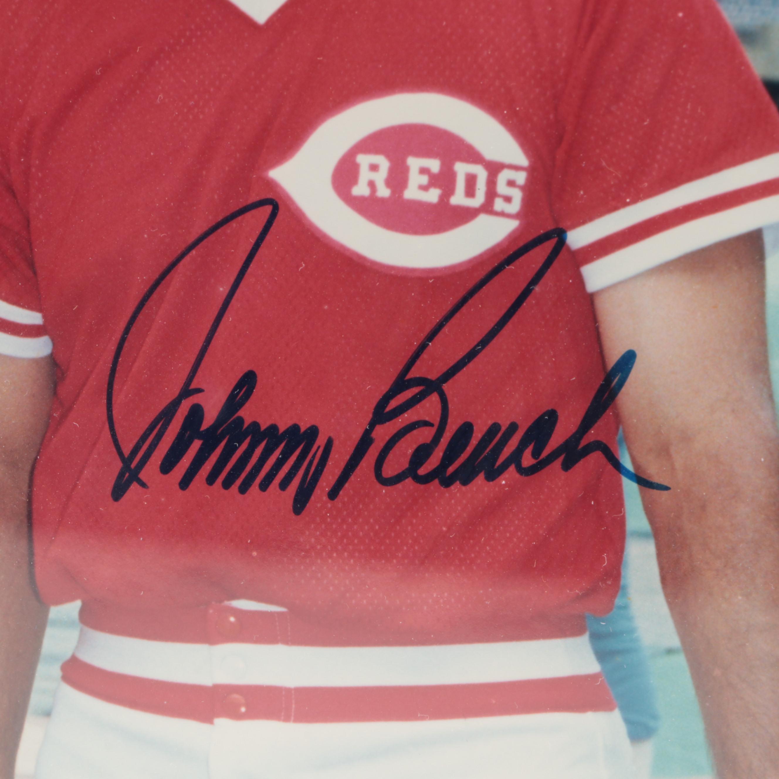 Pete Rose and Johnny Bench Signed Cincinnati Reds Giclée