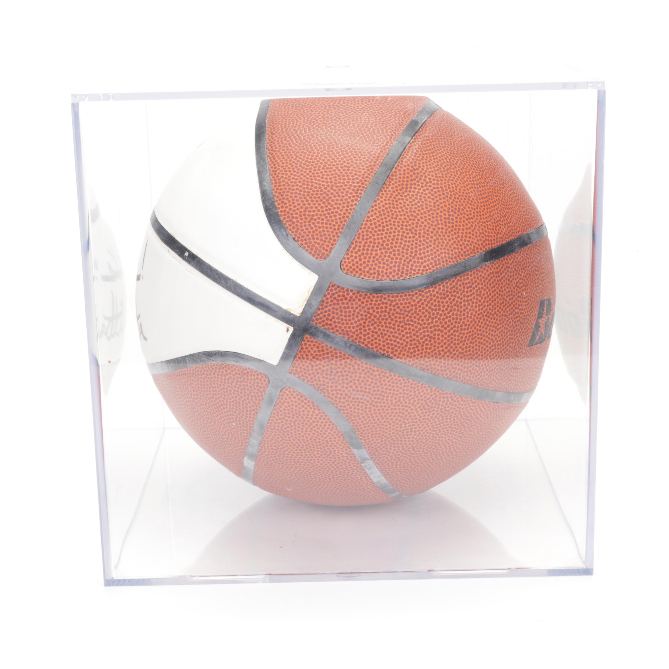 Thad Matta Signed Ohio State University Baden Basketball in Case