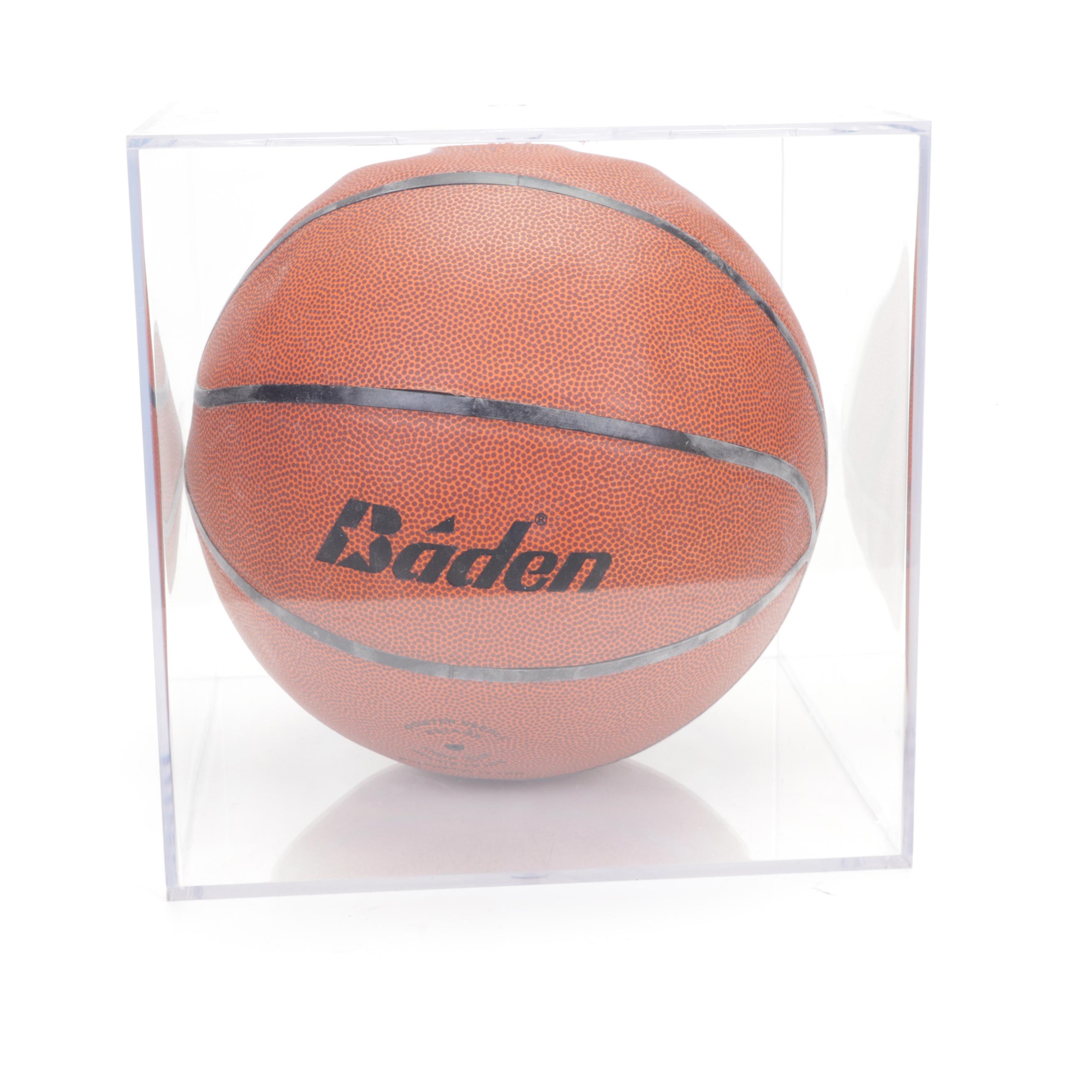 Thad Matta Signed Ohio State University Baden Basketball in Case