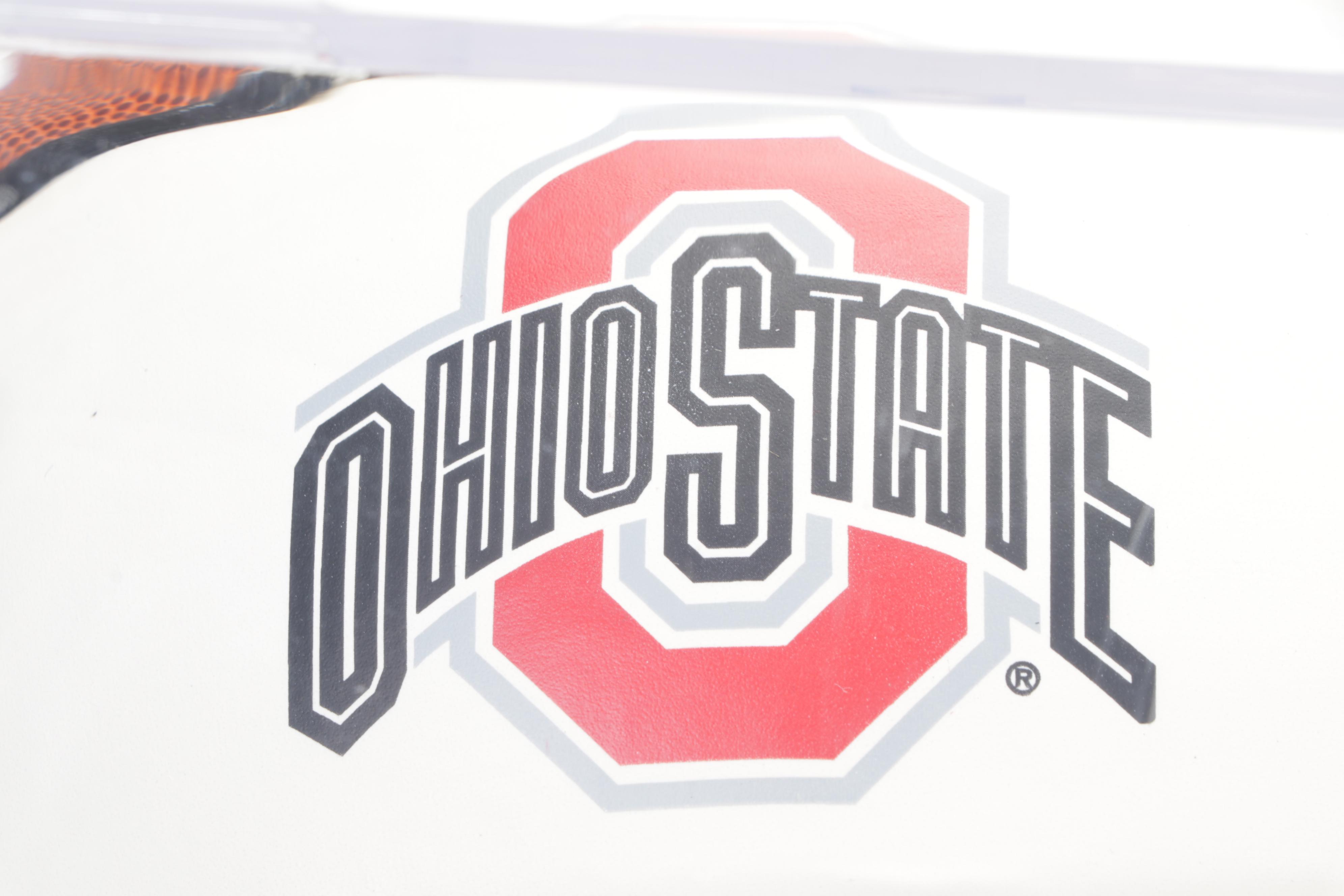 Thad Matta Signed Ohio State University Baden Basketball in Case