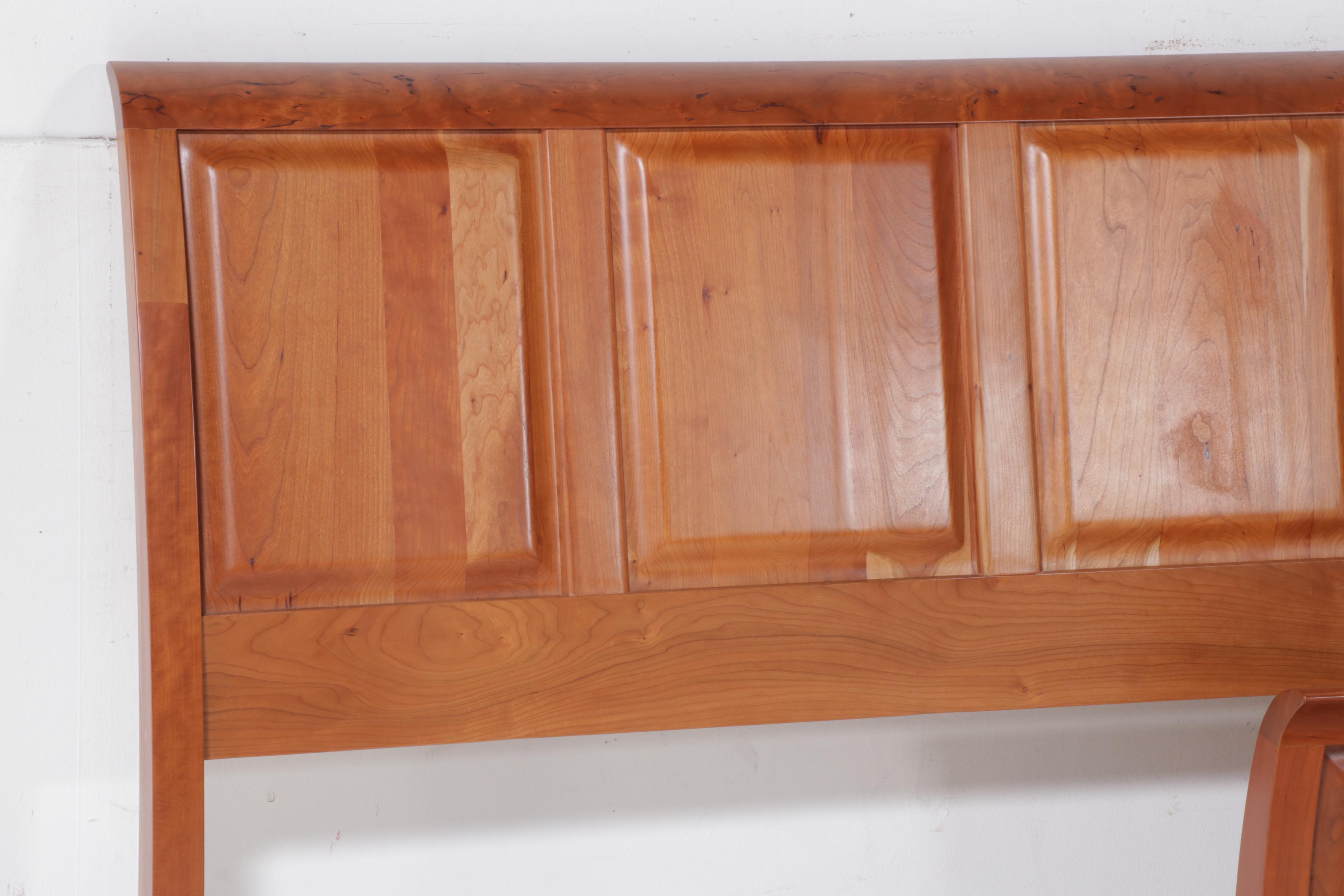 Copeland Furniture Shaker Style Cherrywood Queen Size Sleigh Bed Frame