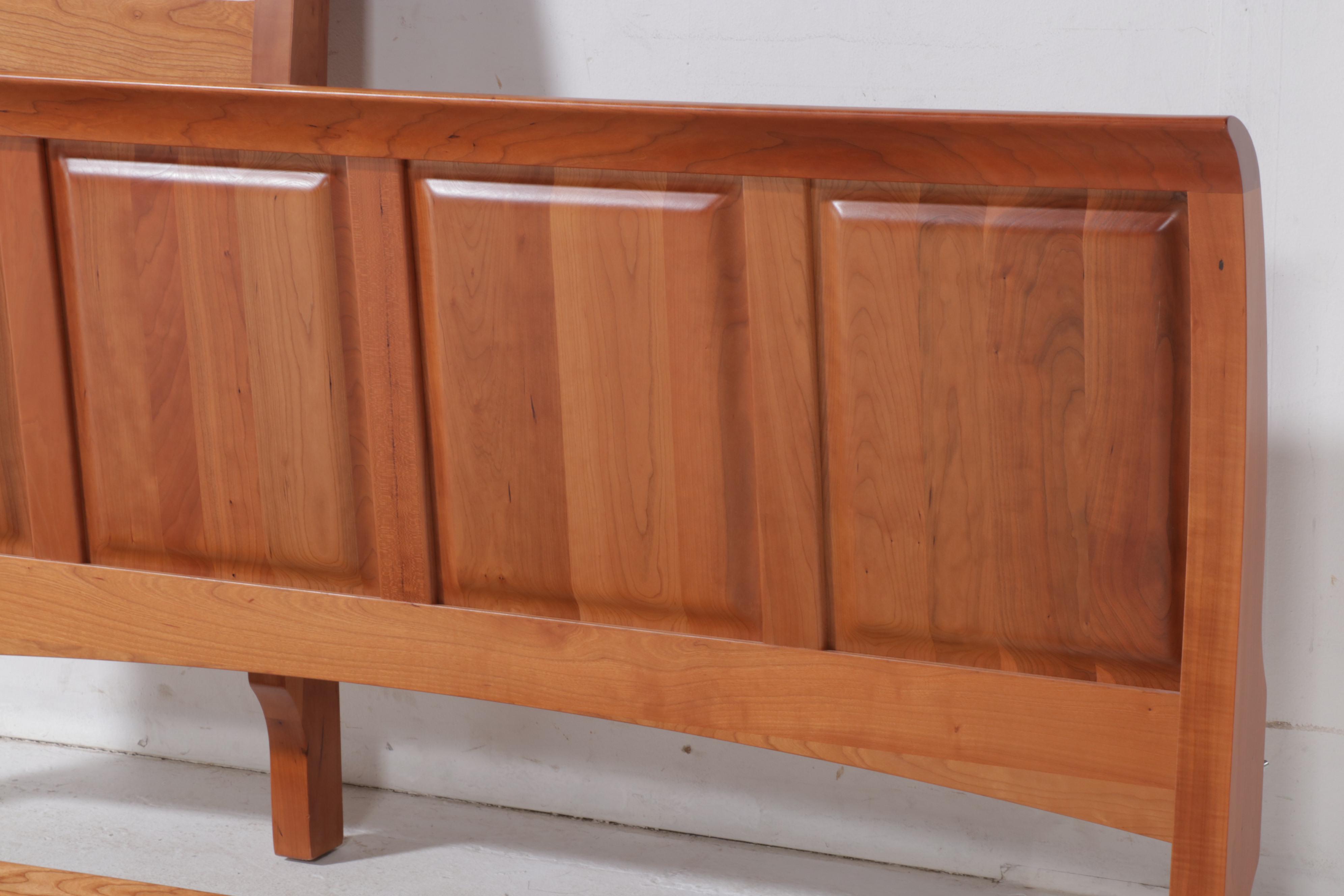 Copeland Furniture Shaker Style Cherrywood Queen Size Sleigh Bed Frame