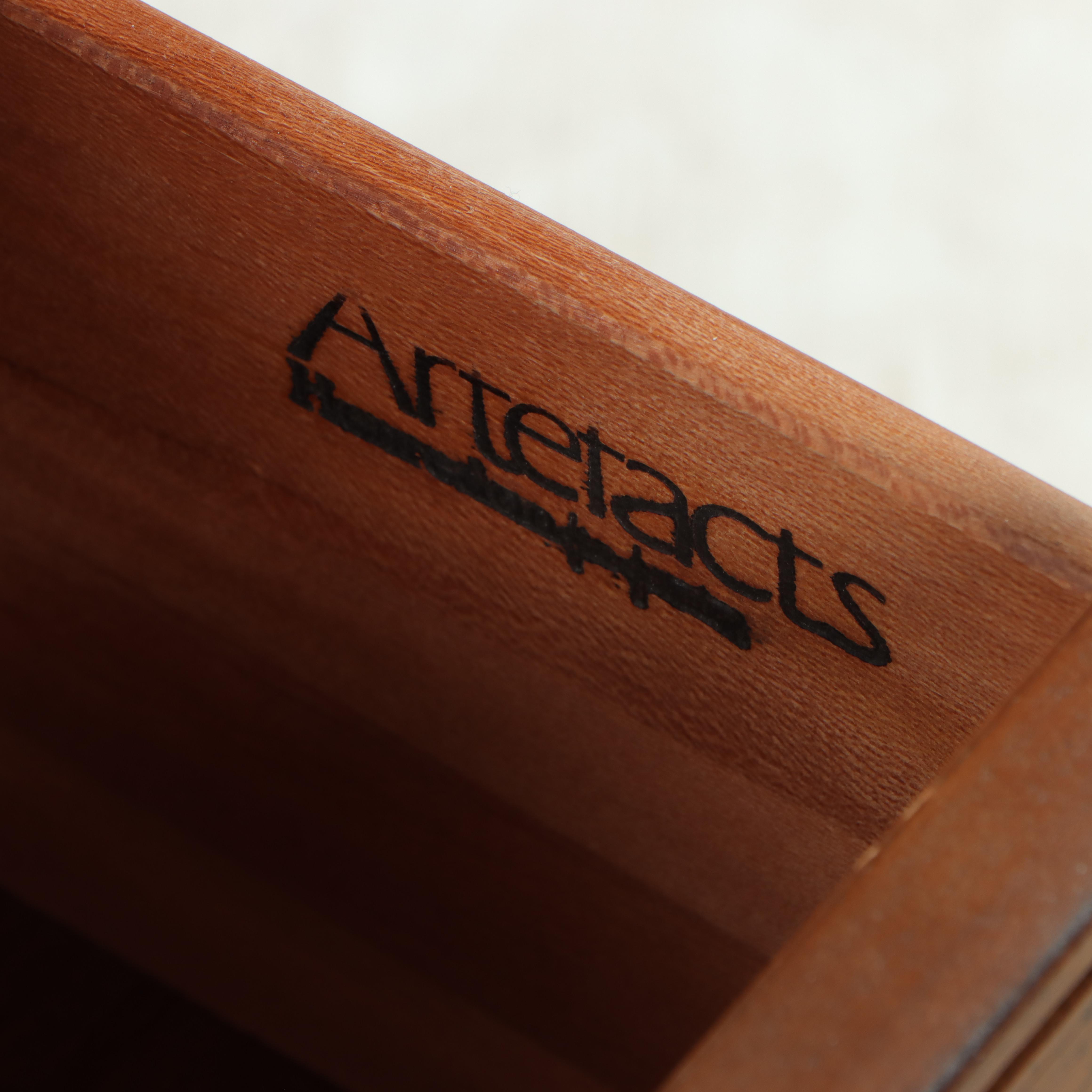 Henredon "Artefacts" Campaign Style Oak Two-Drawer Low Chest, circa 1970