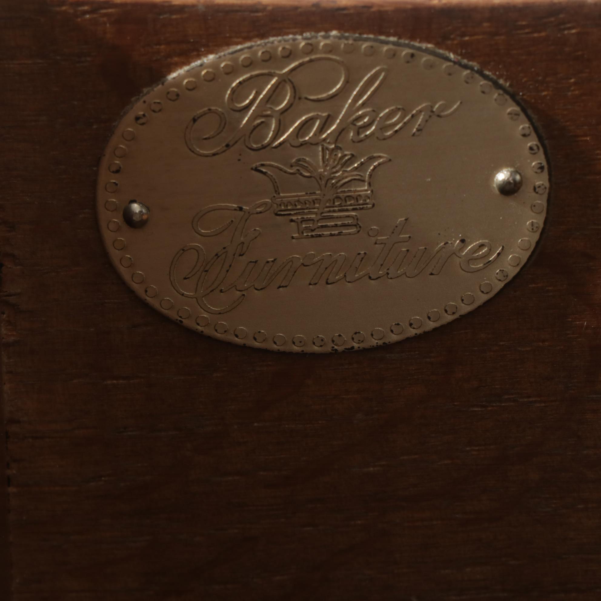 Baker Furniture Asian Style Ebonized Wood Modular Cabinet, Late 20th Century