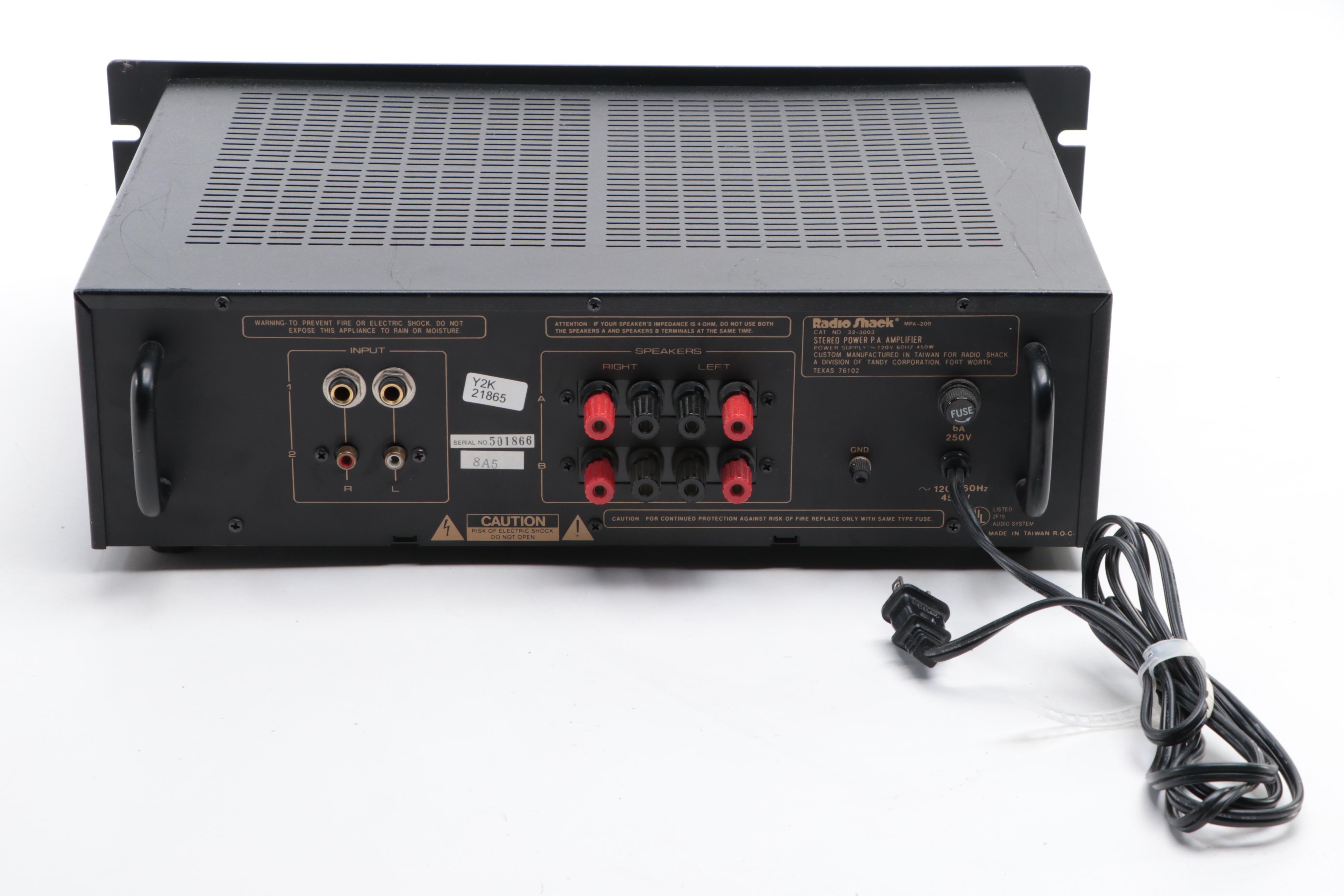 Yamaha AM/FM Stereo Tuner With Radio Shack Stereo Amplifier