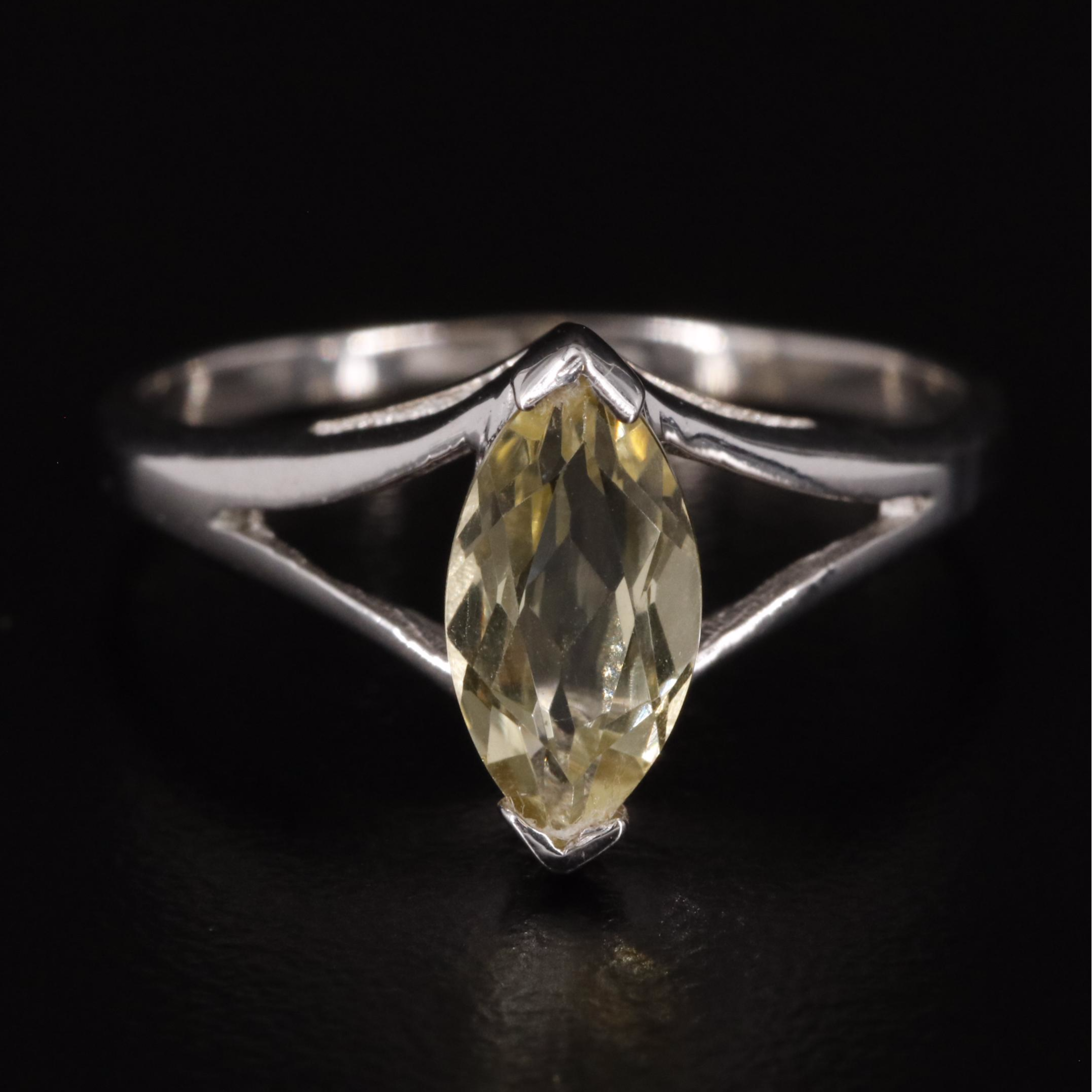 Sterling Citrine Ring