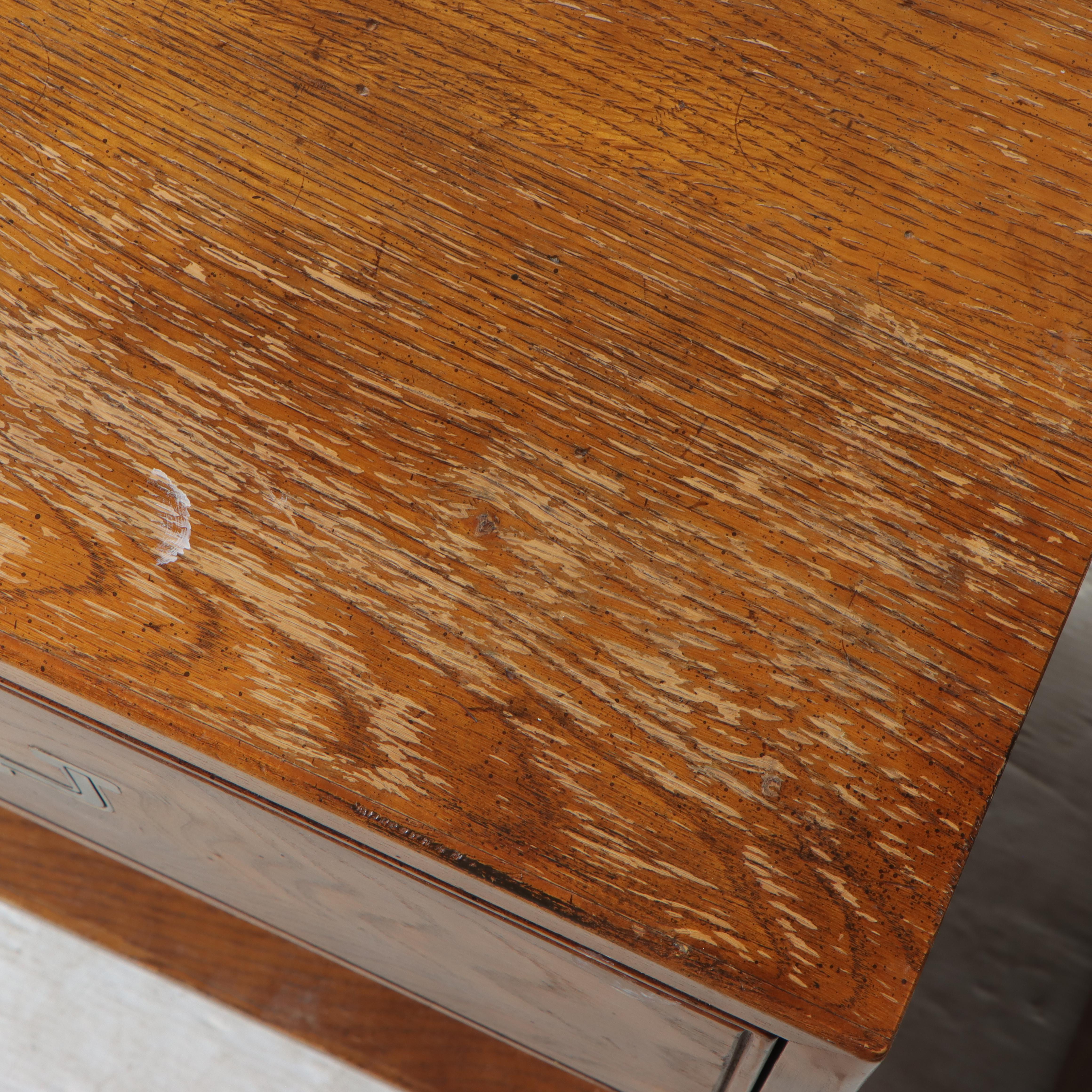 Pair of Henredon "Artefacts" Campaign Style Oak Nightstands, circa 1970