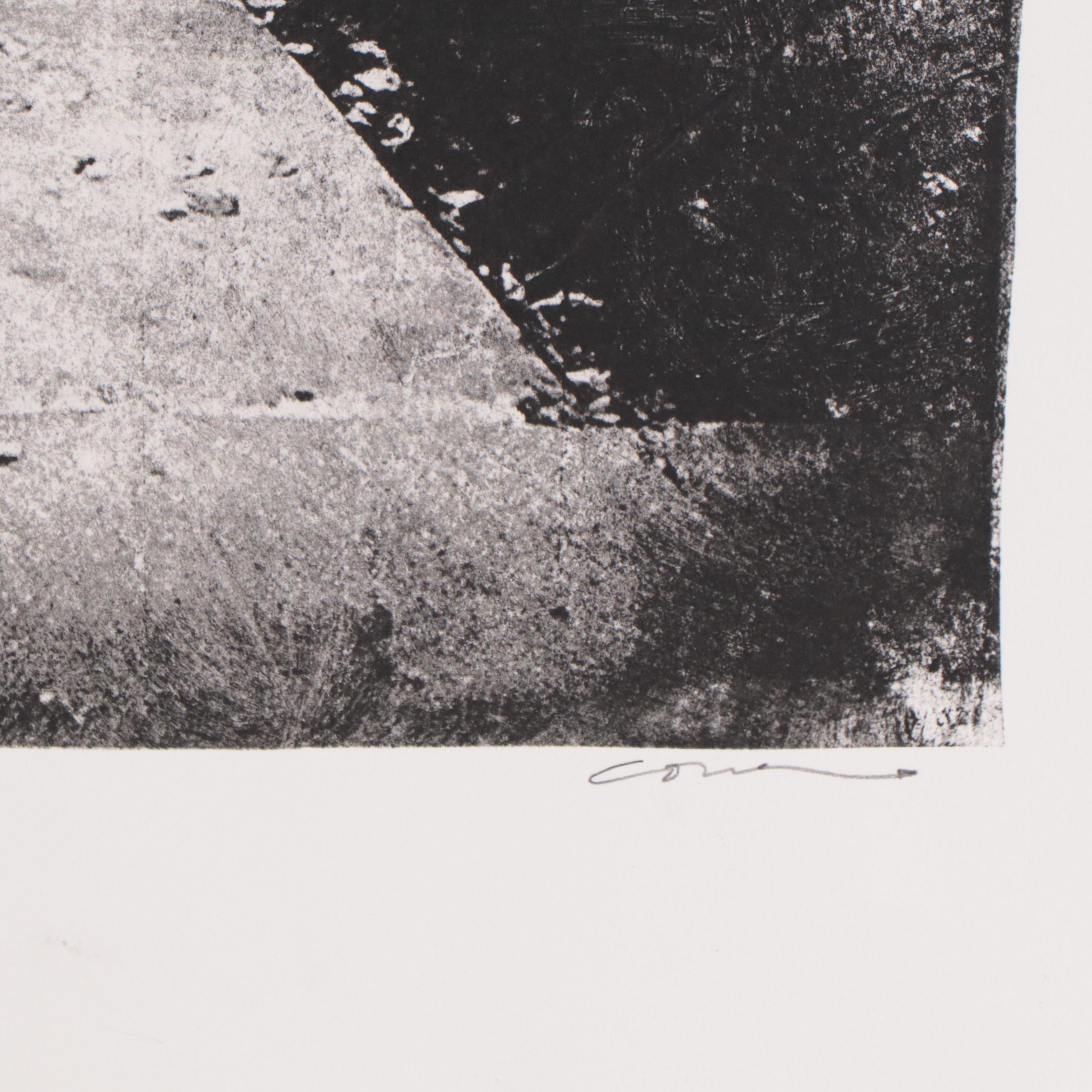 Julie Cowan Lithograph Monoprint "Family Enters First"