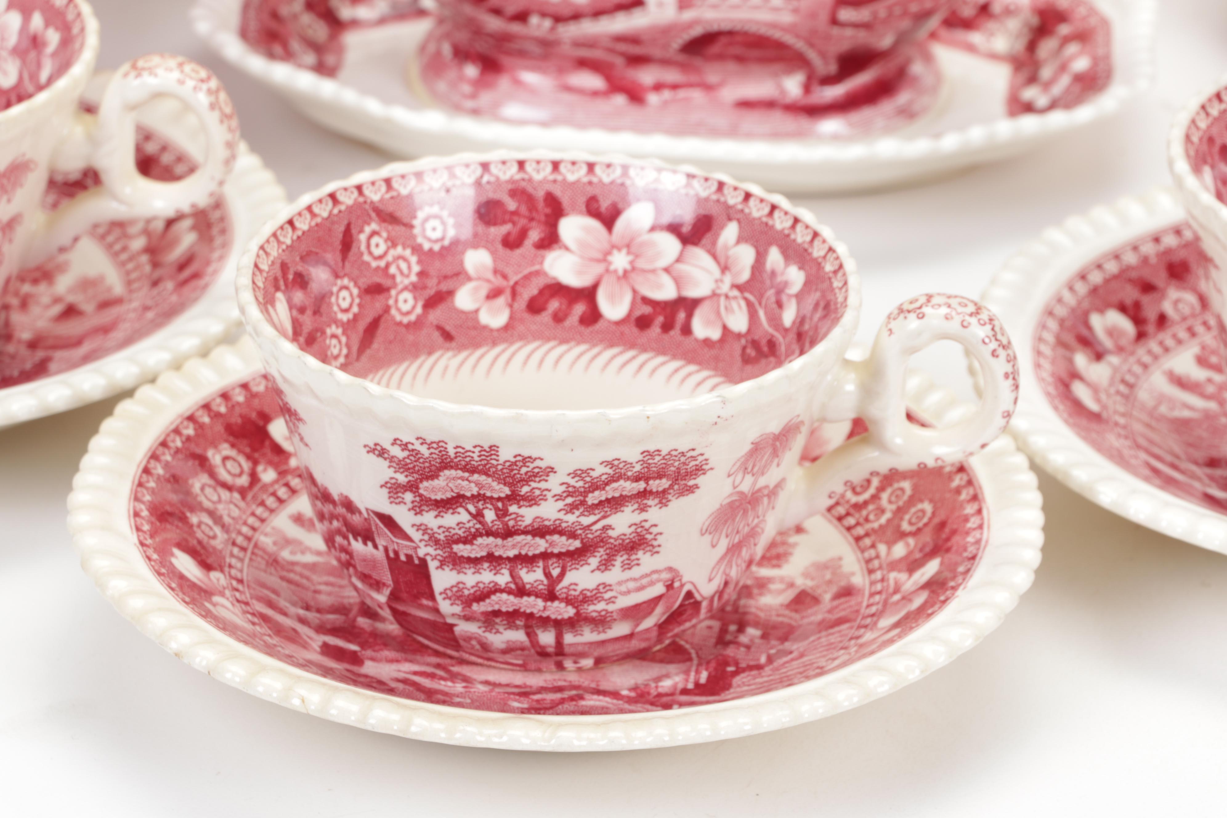 Copeland Spode "Tower Pink" Ironstone Dinnerware, 1954-2007