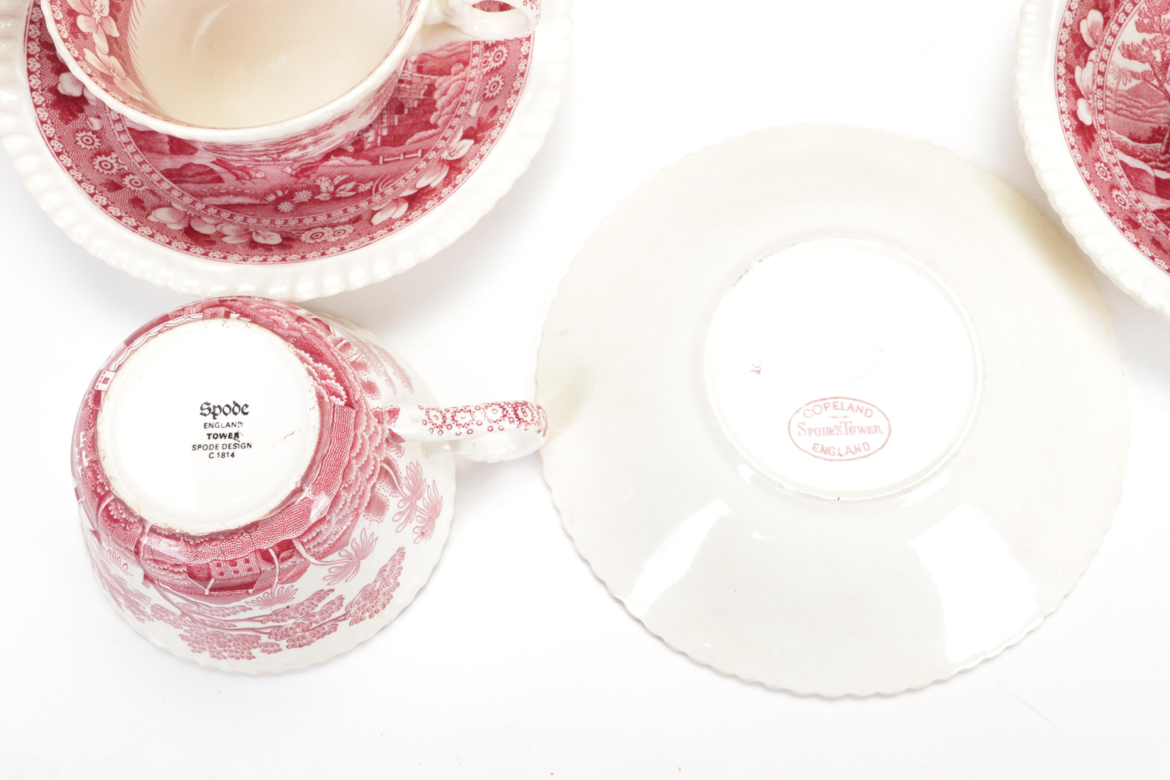 Copeland Spode "Tower Pink" Ironstone Dinnerware, 1954-2007