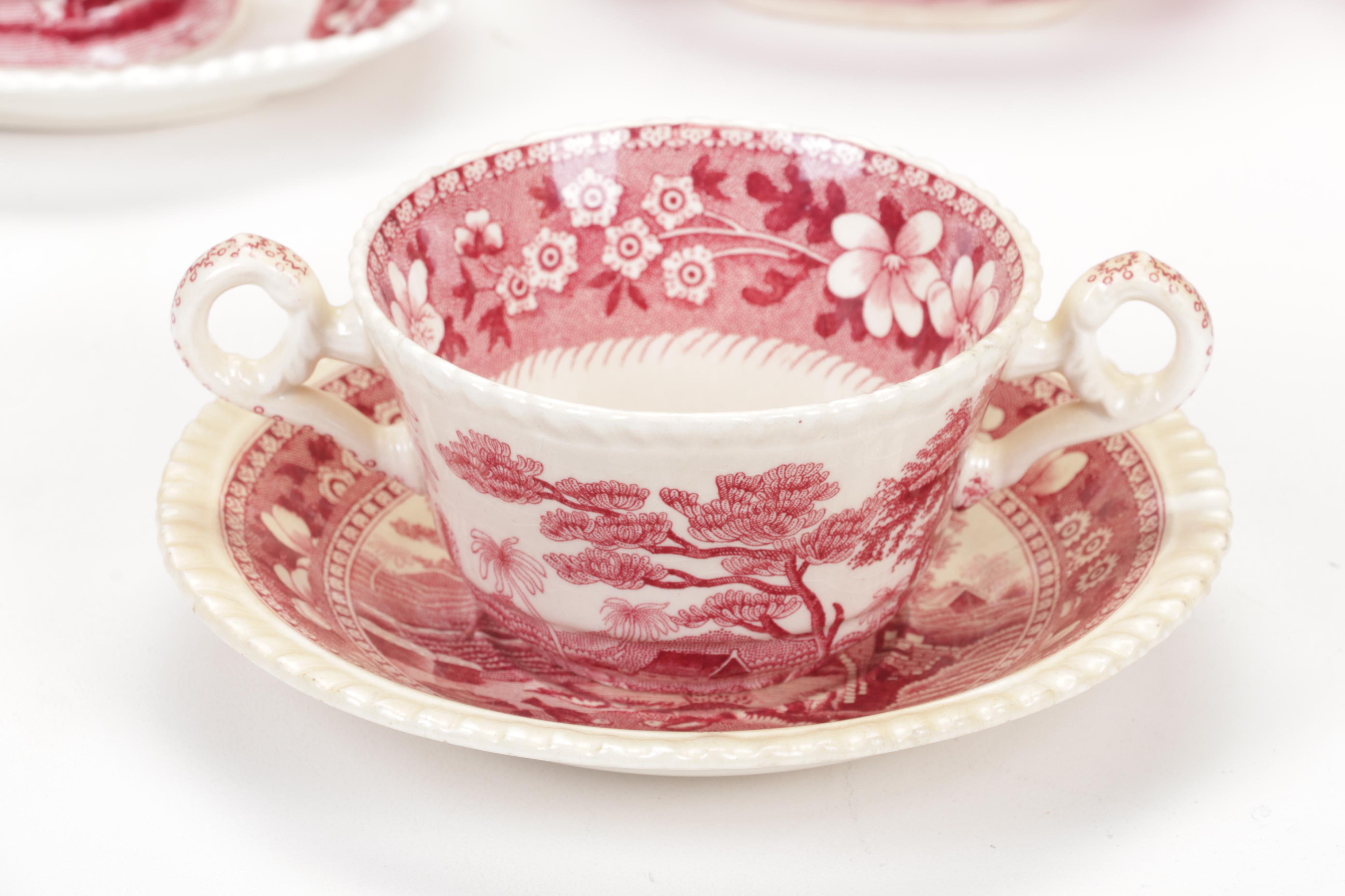 Copeland Spode "Tower Pink" Ironstone Dinnerware, 1954-2007