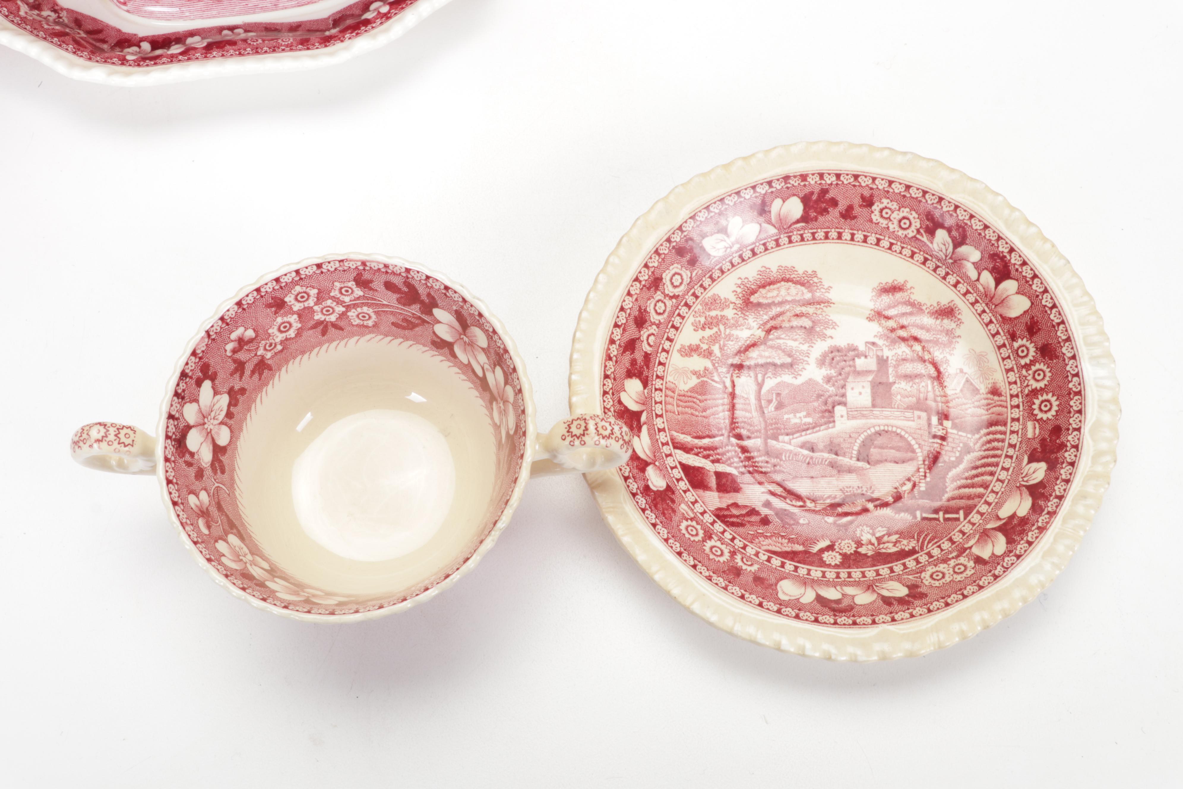 Copeland Spode "Tower Pink" Ironstone Dinnerware, 1954-2007