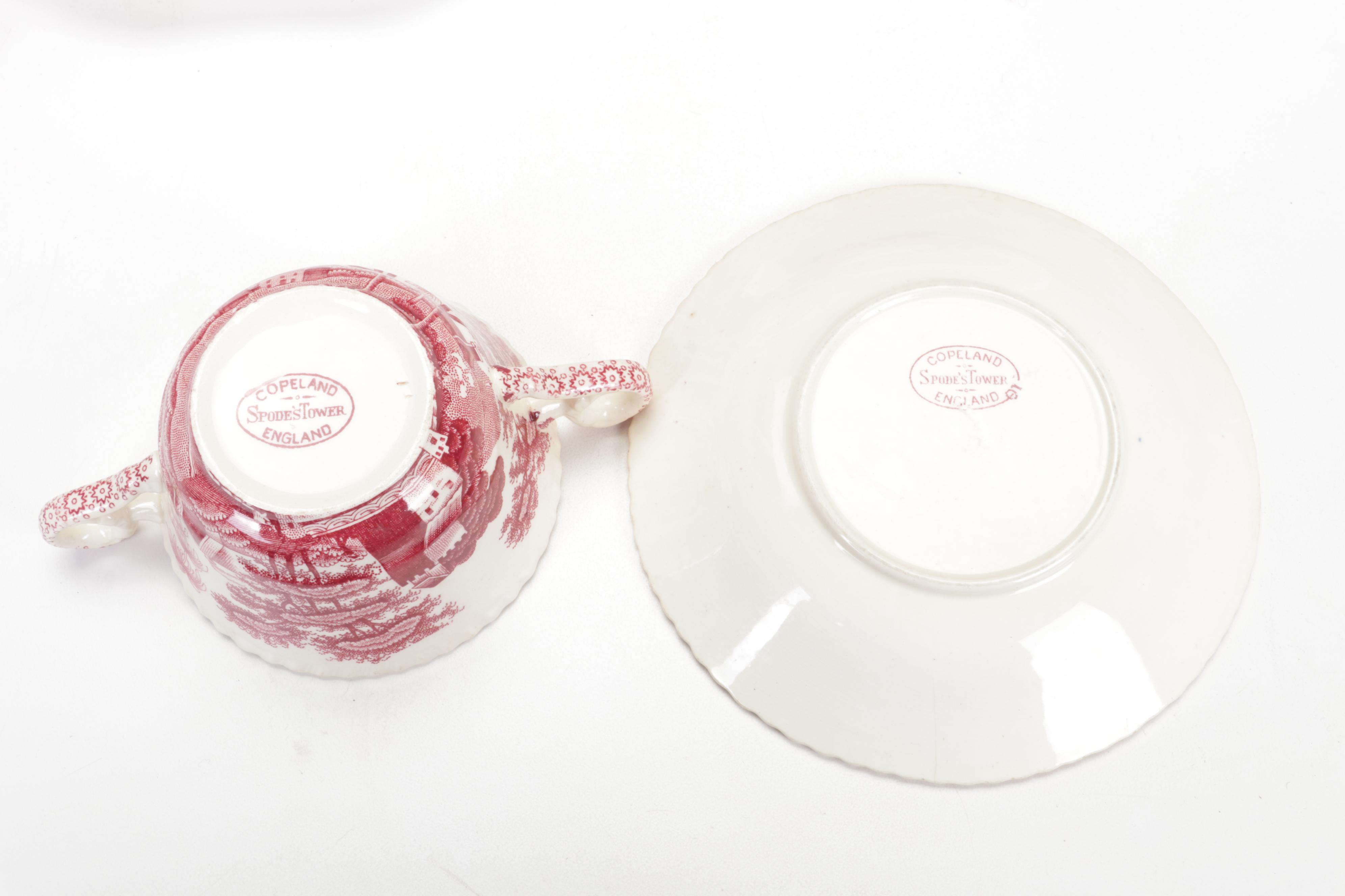 Copeland Spode "Tower Pink" Ironstone Dinnerware, 1954-2007