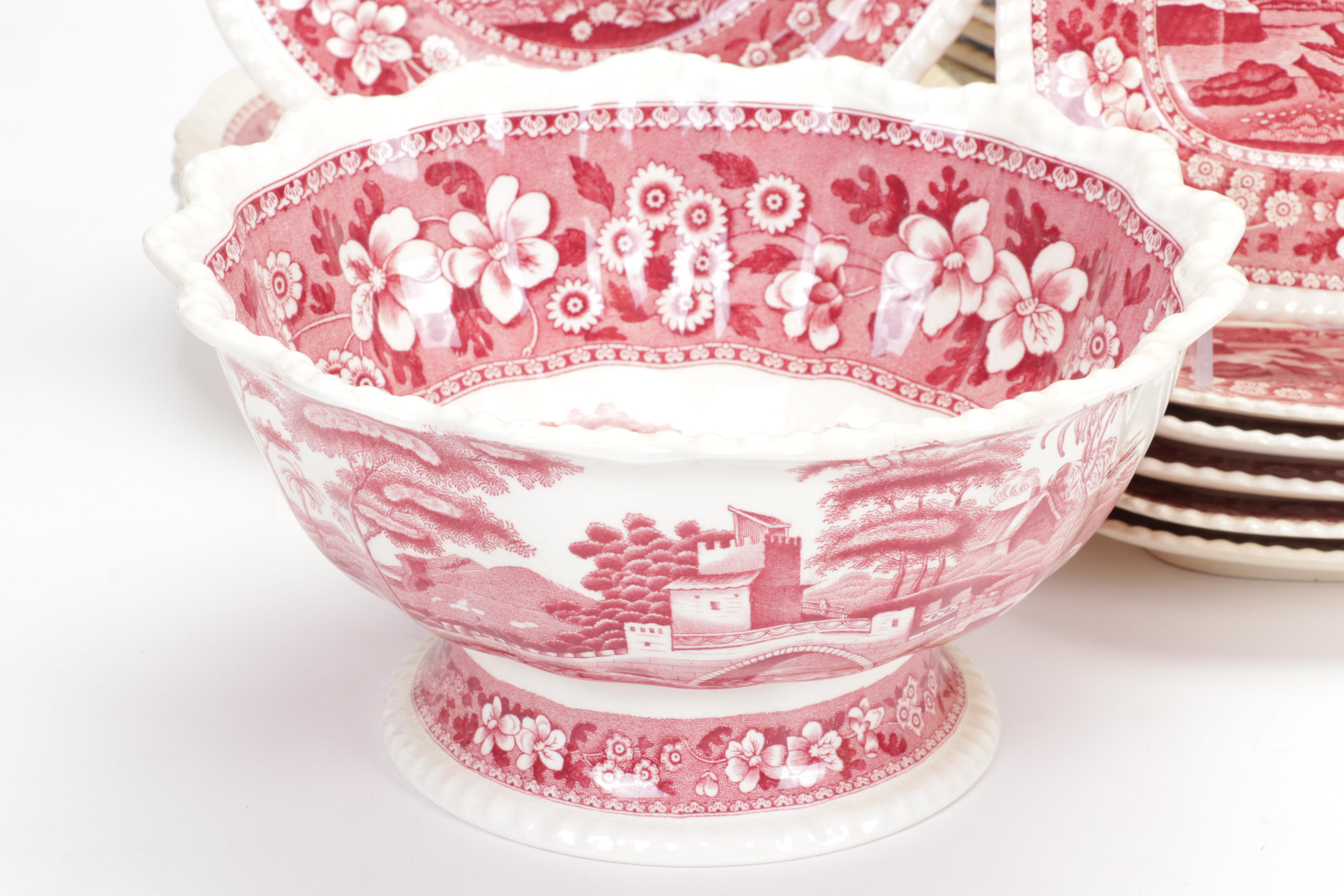 Copeland Spode "Tower Pink" Ironstone Dinnerware, 1954-2007