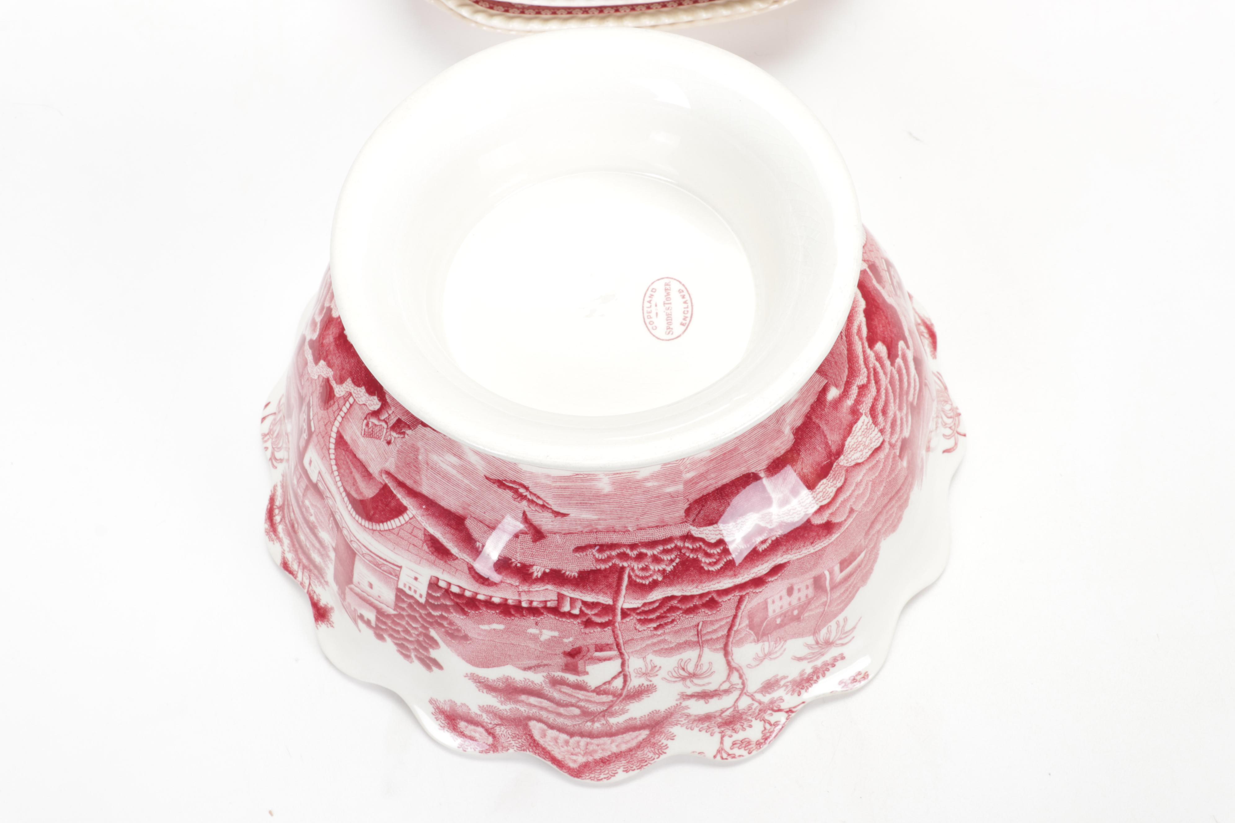 Copeland Spode "Tower Pink" Ironstone Dinnerware, 1954-2007