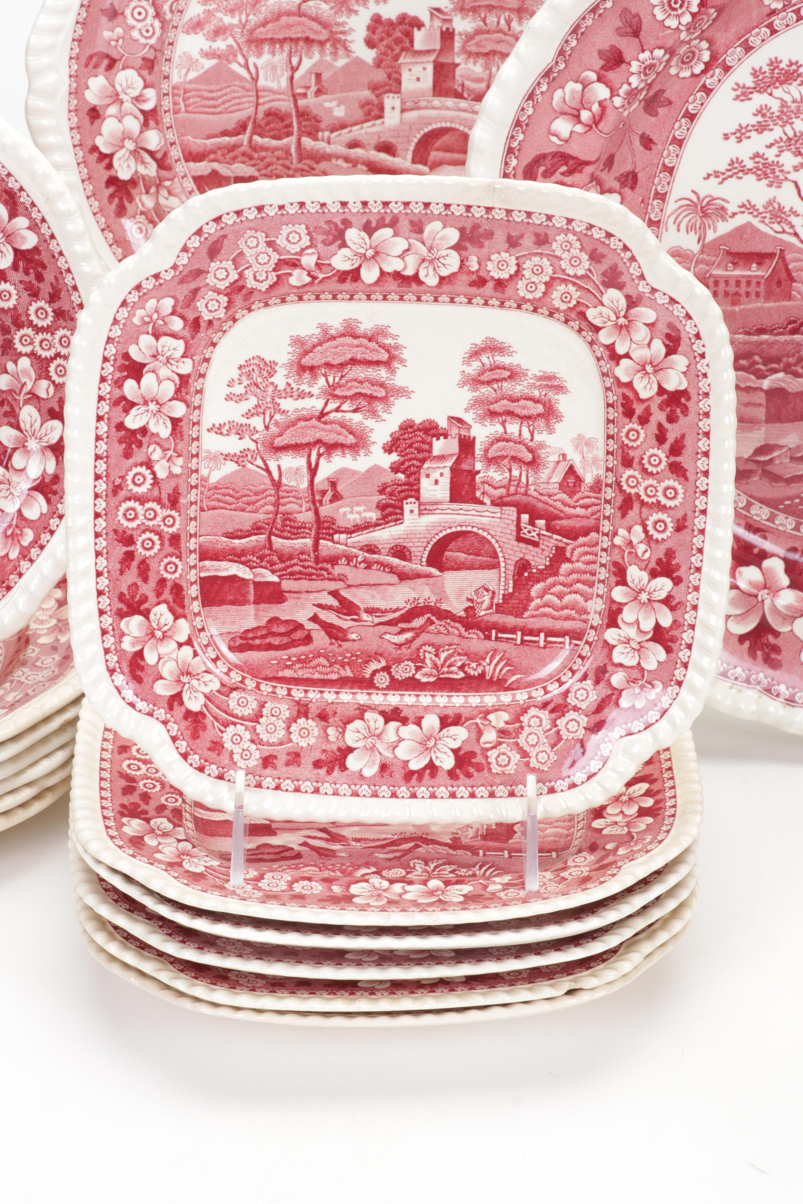 Copeland Spode "Tower Pink" Ironstone Dinnerware, 1954-2007