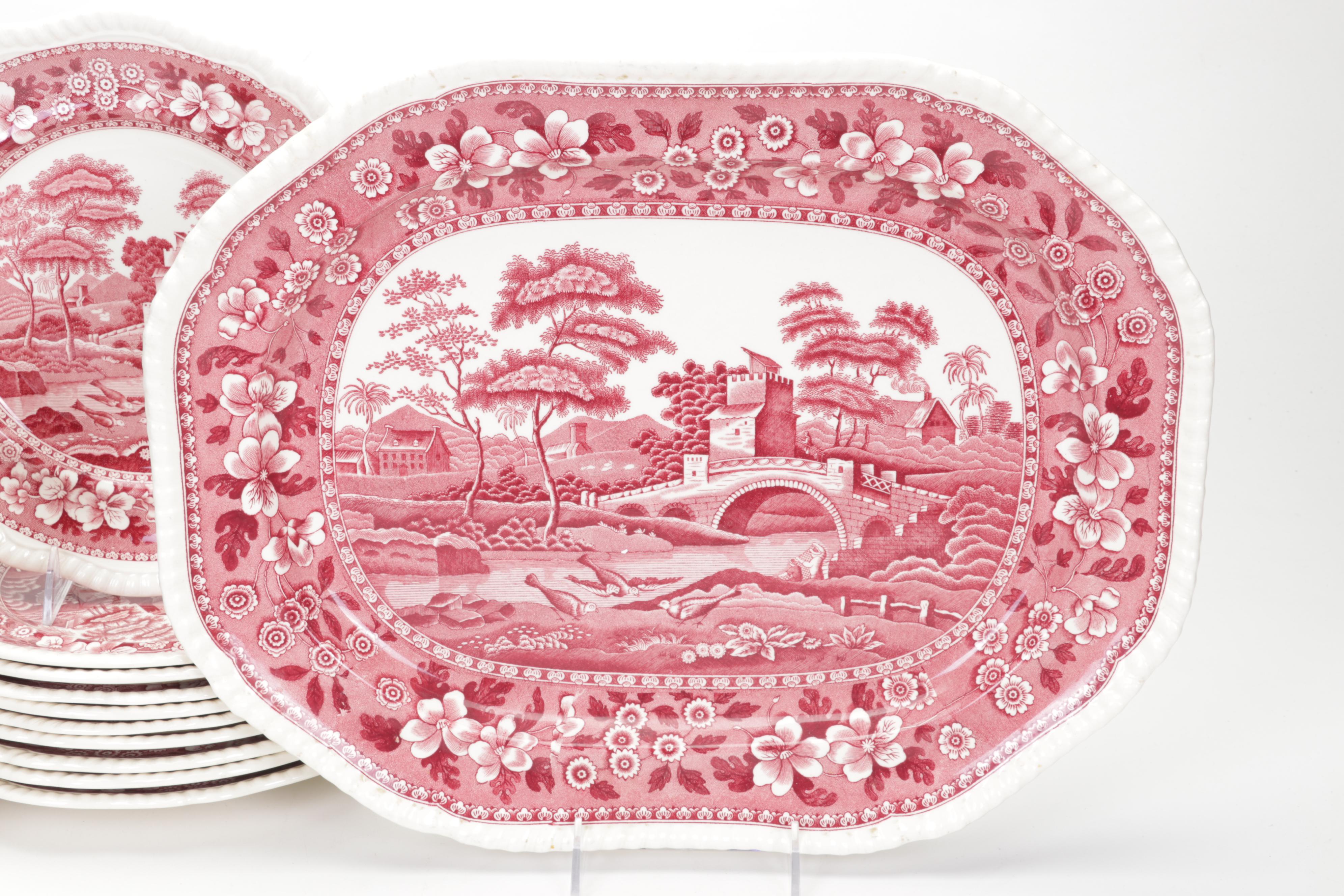 Copeland Spode "Tower Pink" Ironstone Dinnerware, 1954-2007