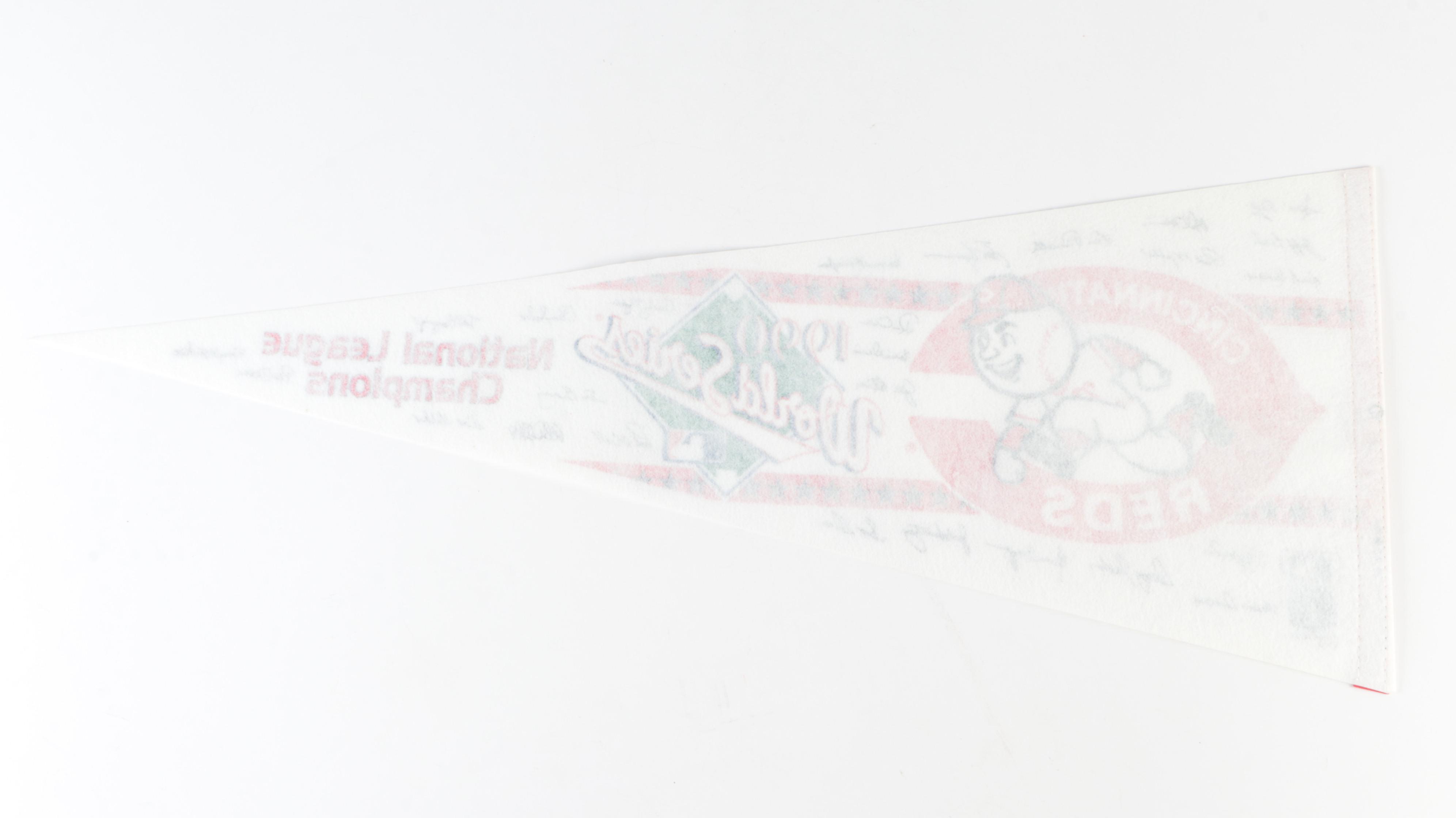 1990 Cincinnati Reds MLB World Series and National League Champions Pennants