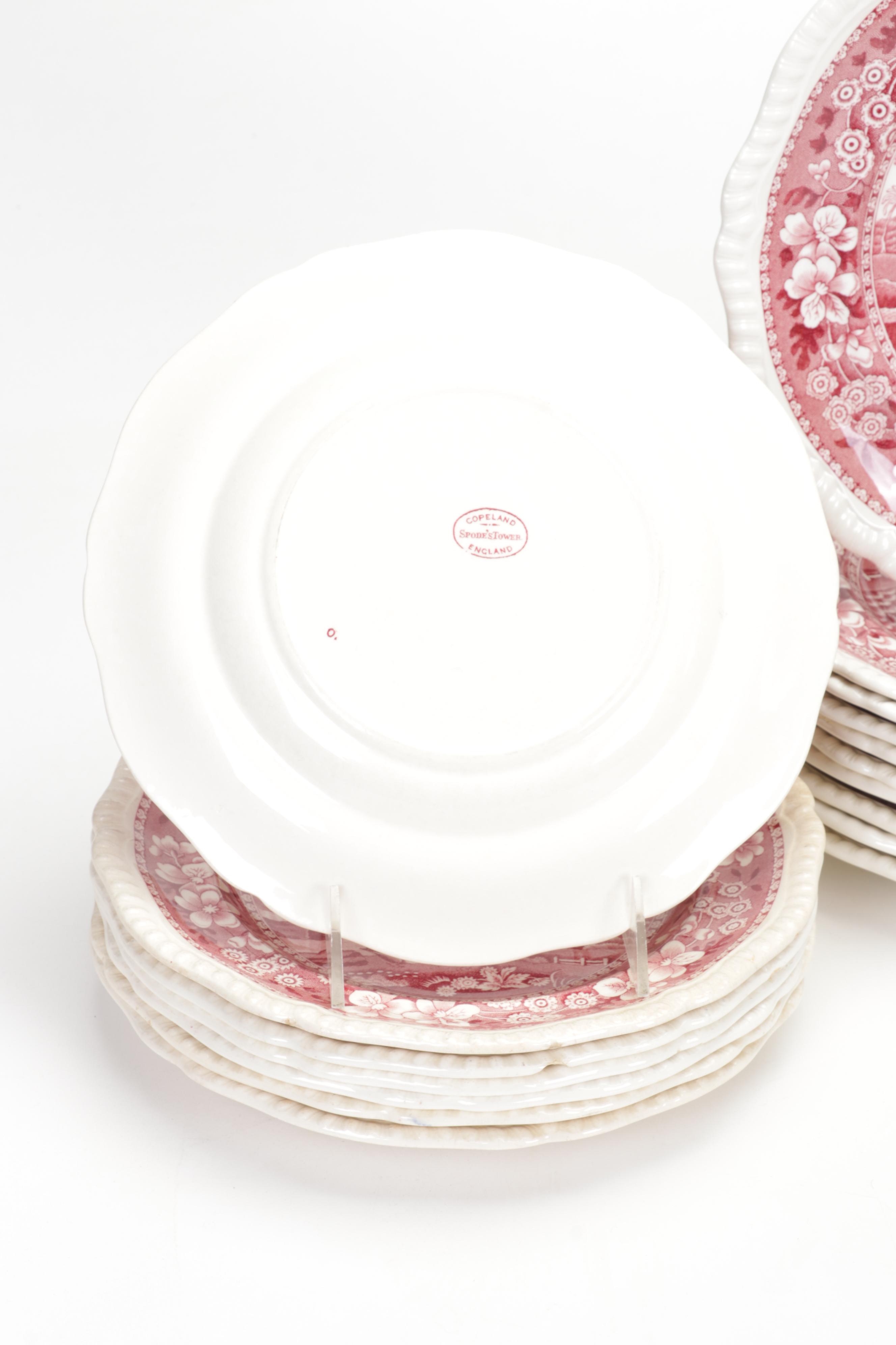 Copeland Spode "Tower Pink" Ironstone Dinnerware, 1954-2007