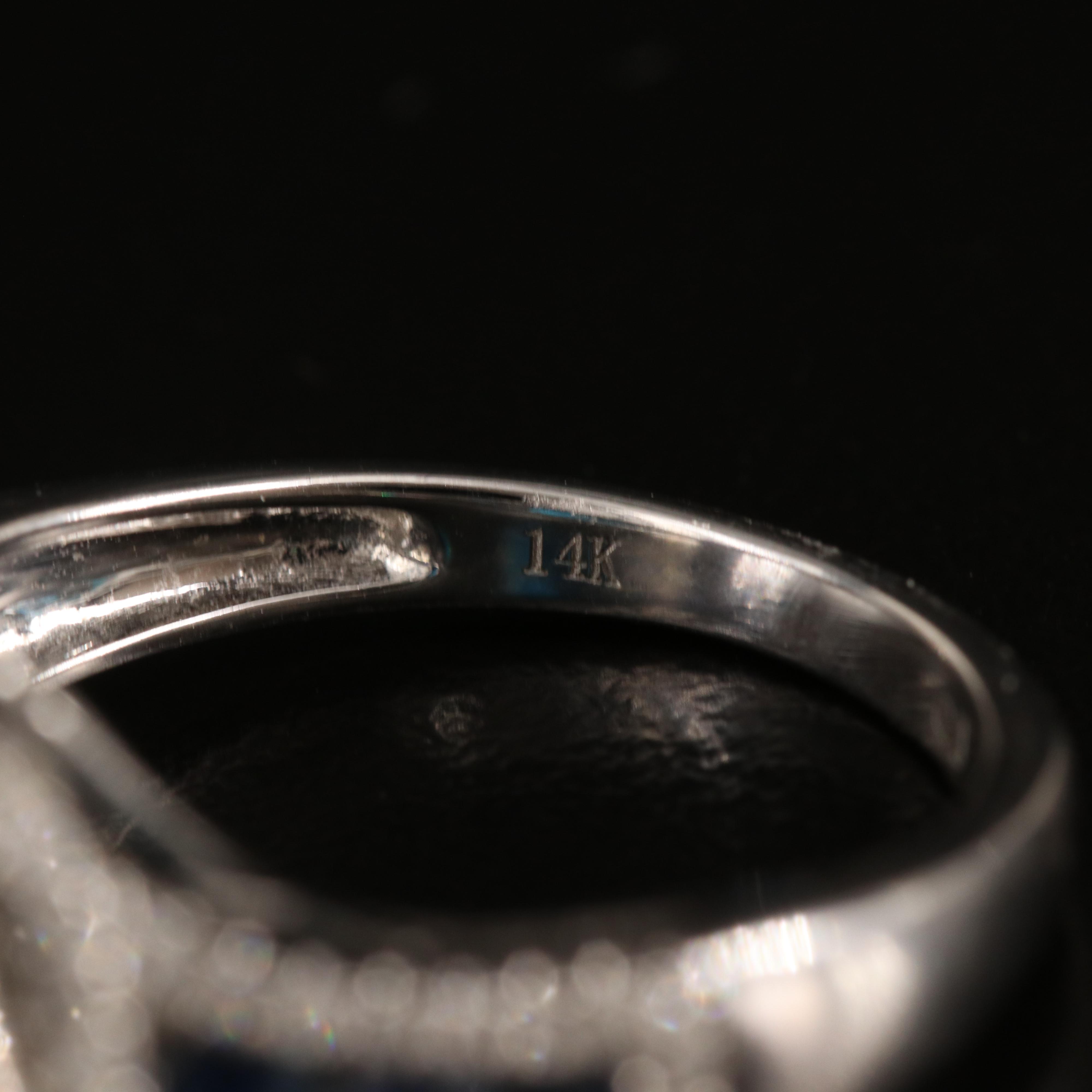 14K London Blue Topaz, Sapphire and Diamond Ring