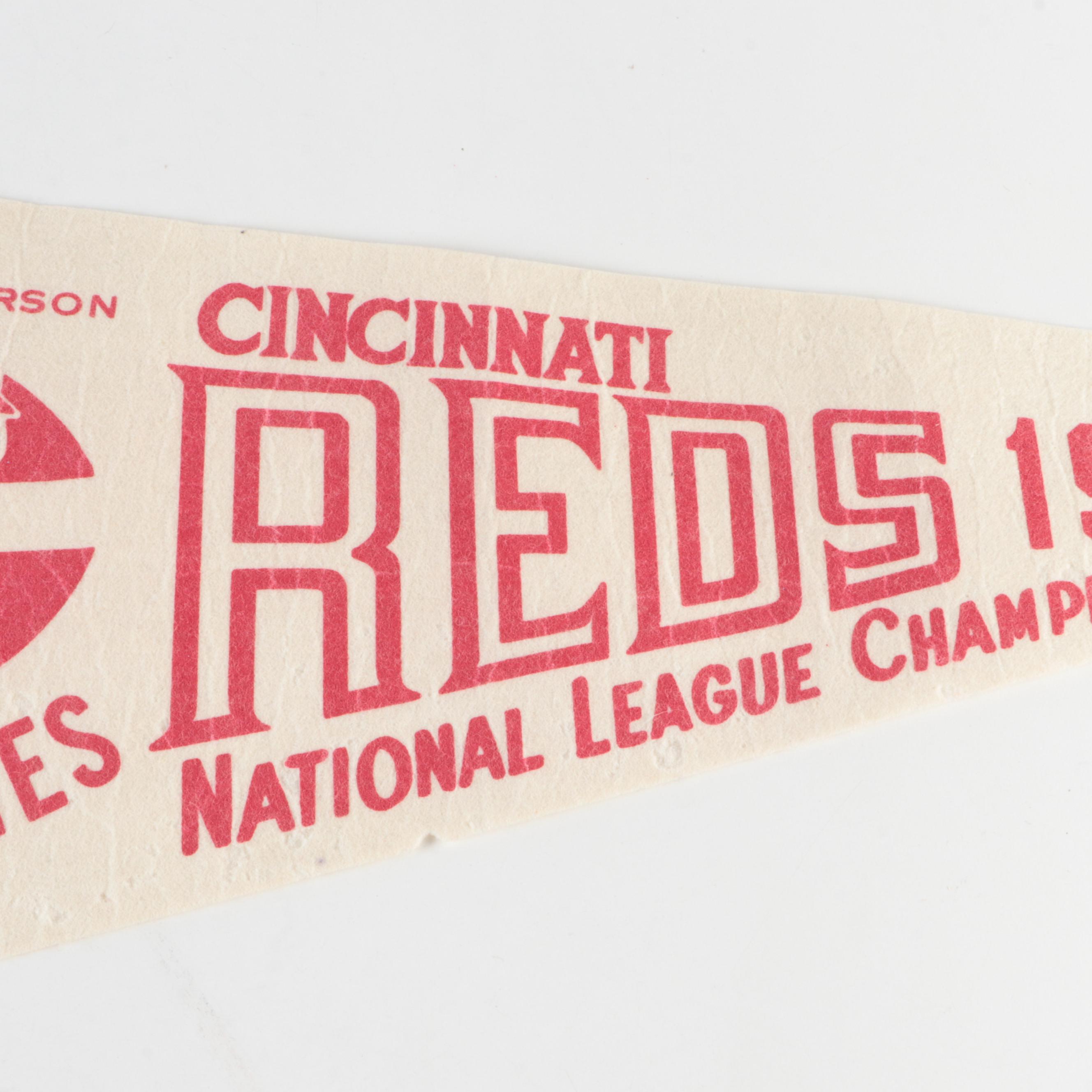 1970 Cincinnati Reds MLB World Series and National League Champions Pennant