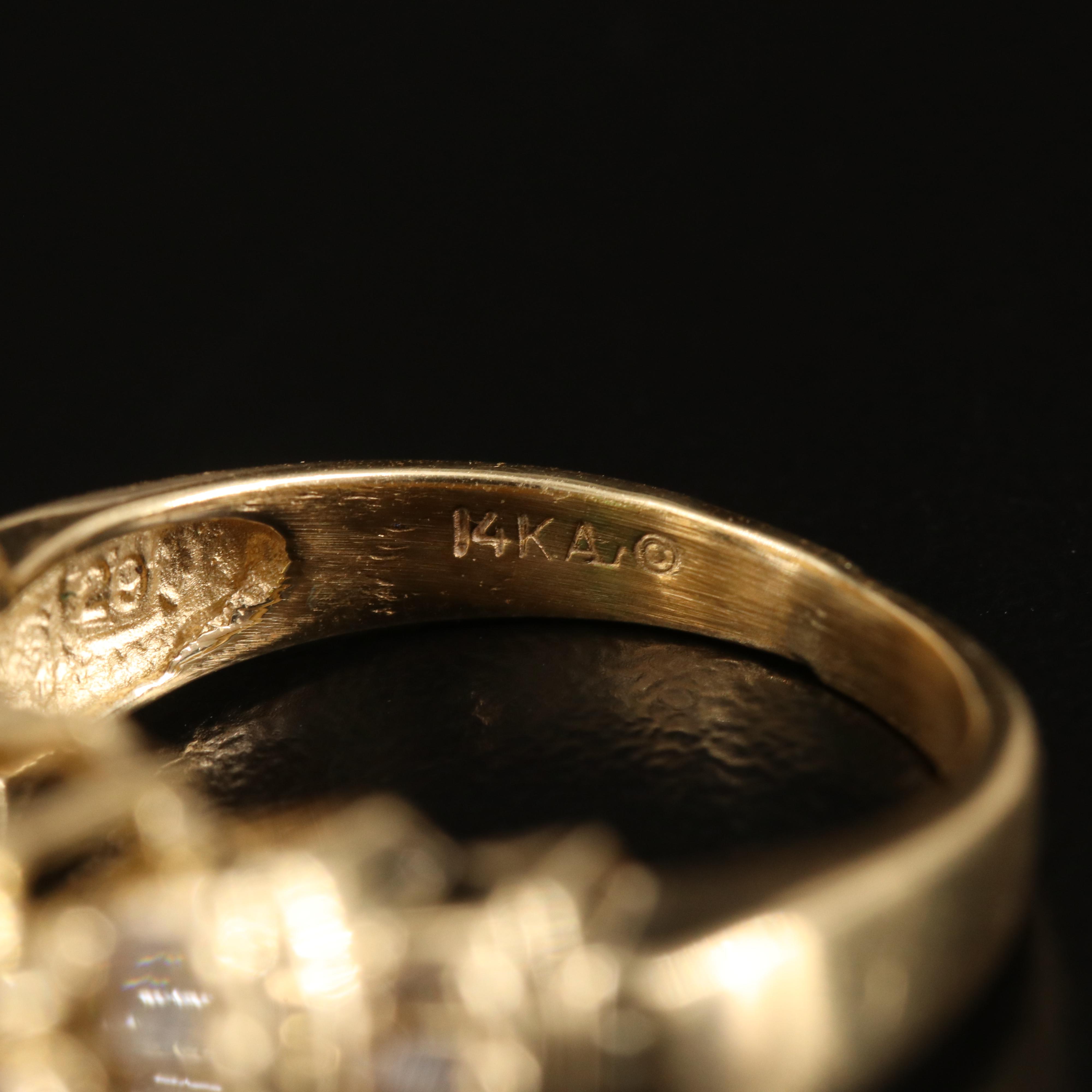 14K Emerald and Diamond Ring