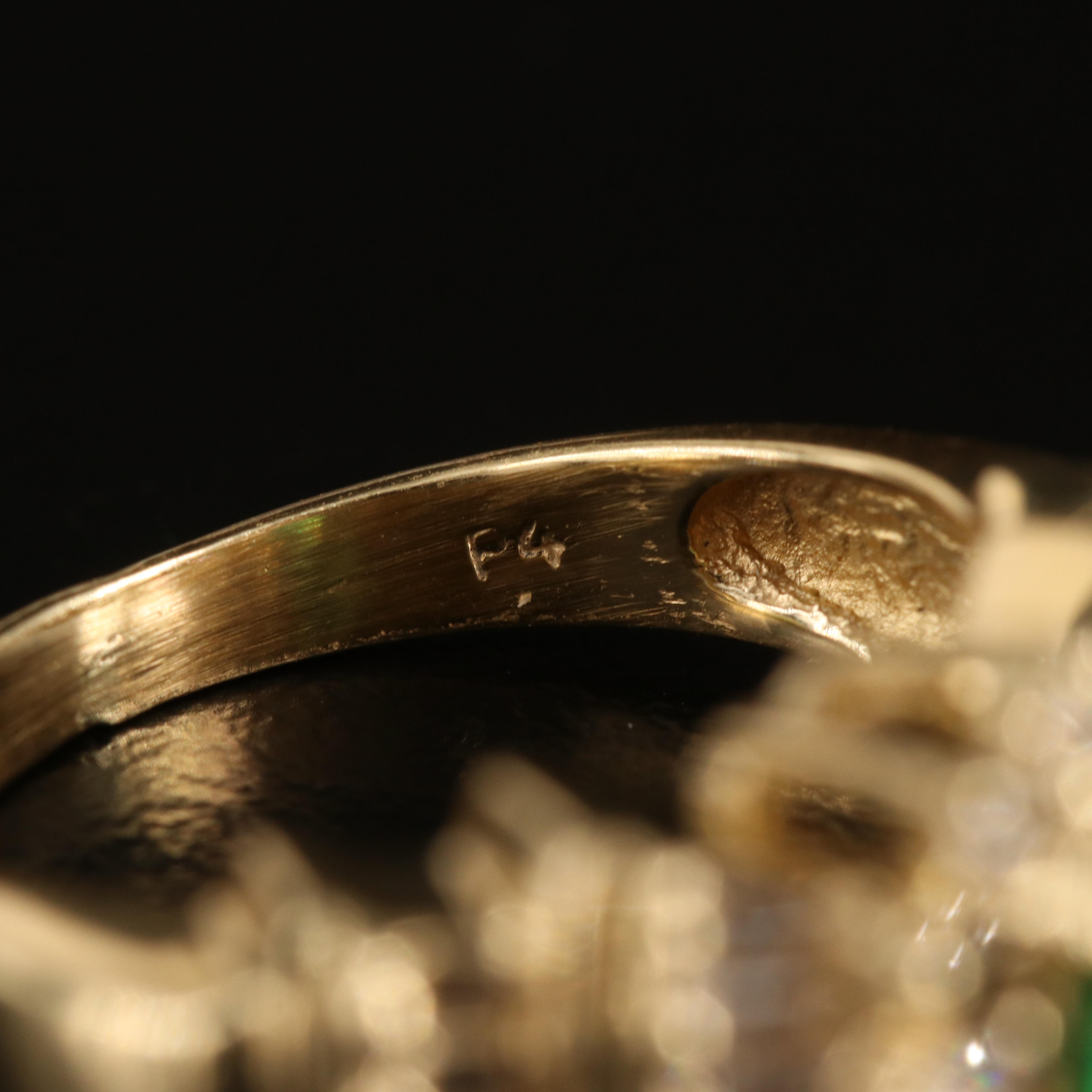 14K Emerald and Diamond Ring