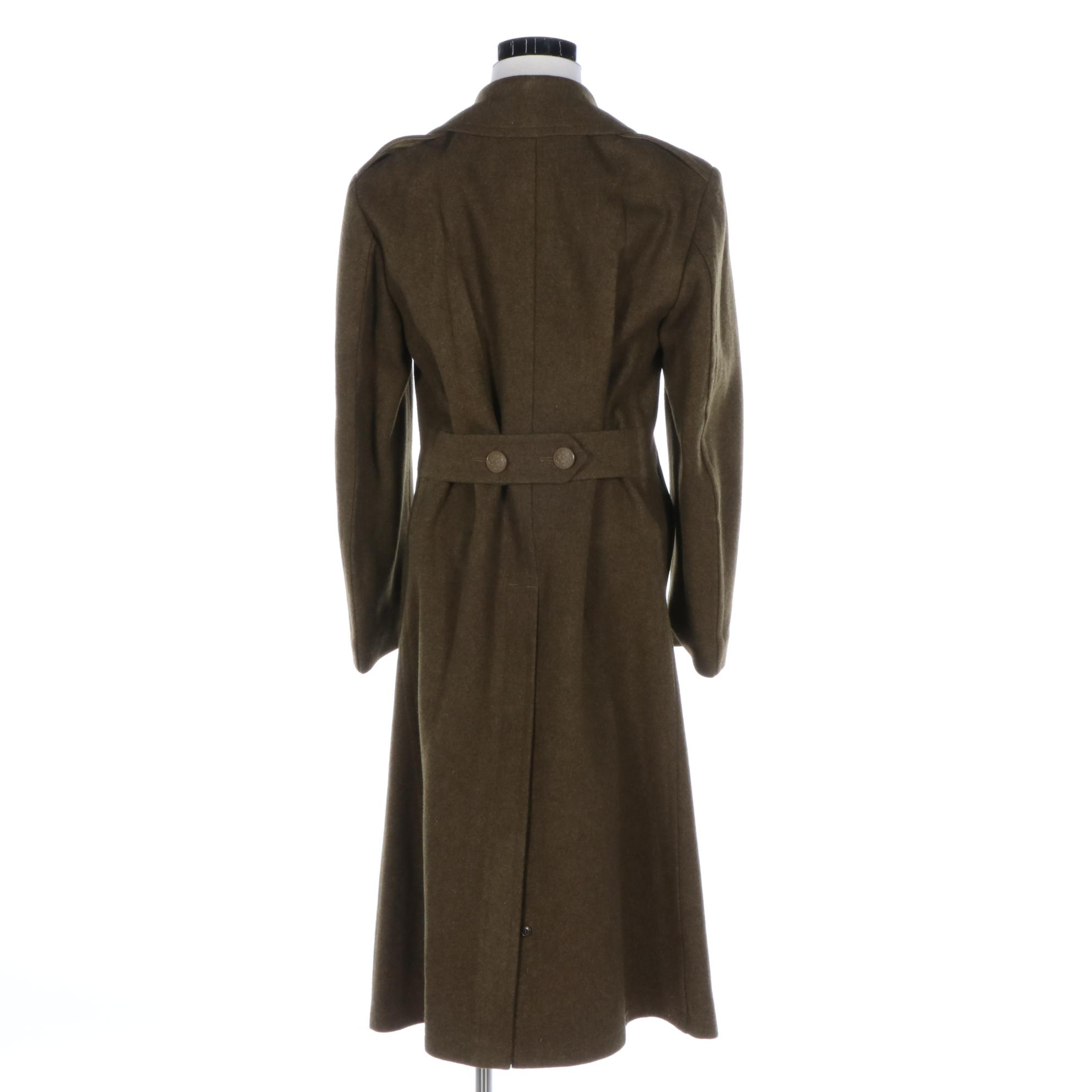 WWII Era United States Army Melton Wool Overcoat