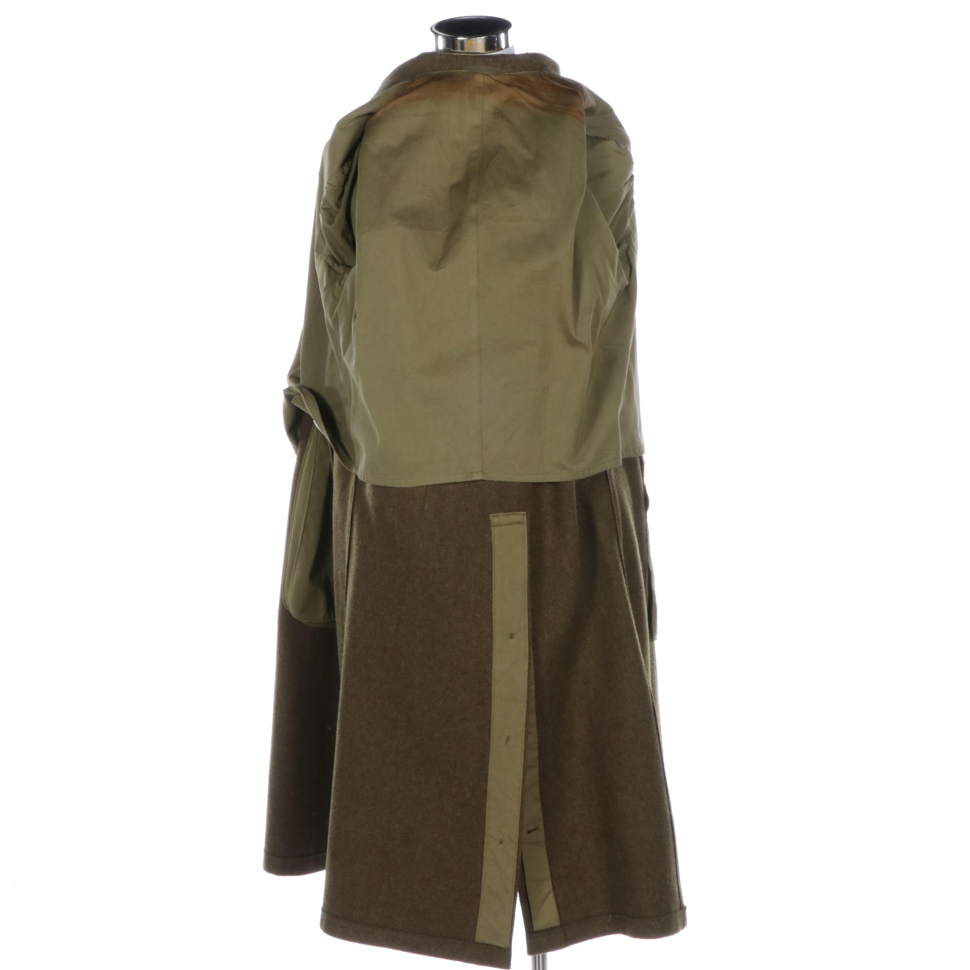 WWII Era United States Army Melton Wool Overcoat