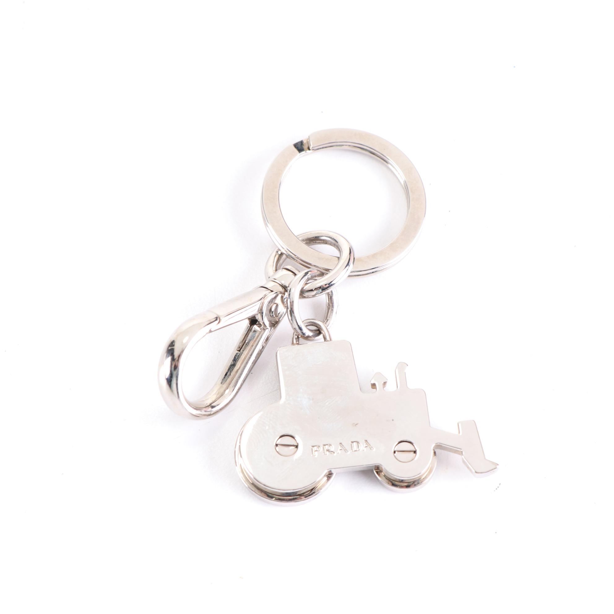 Prada Enamel Tractor Key Ring with Box