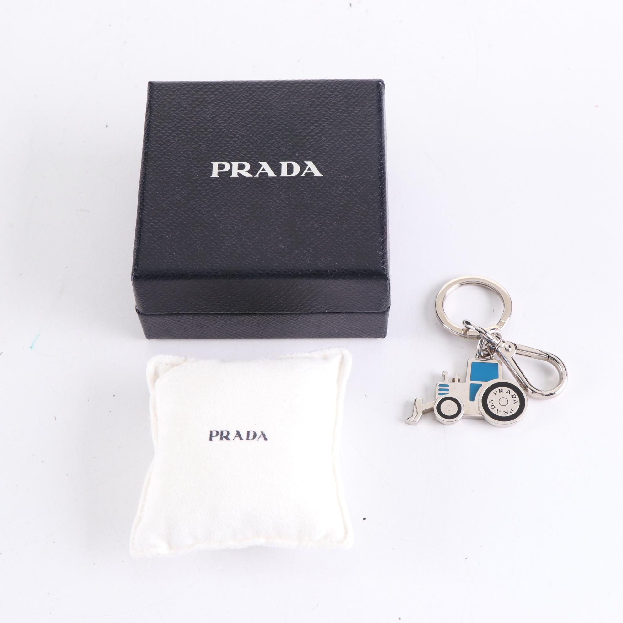 Prada Enamel Tractor Key Ring with Box