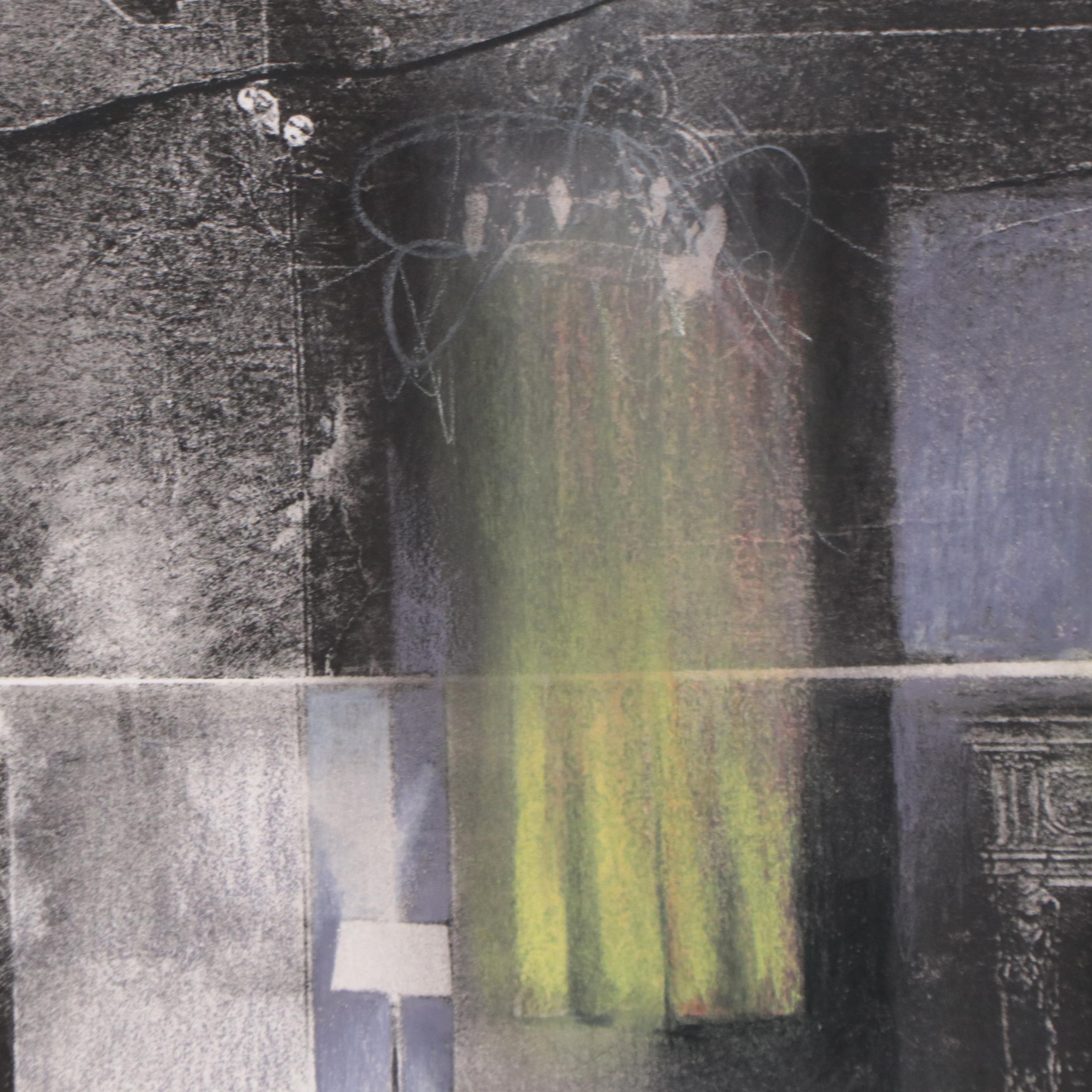 Julie Cowan Lithograph Monoprint "Julia's Room"