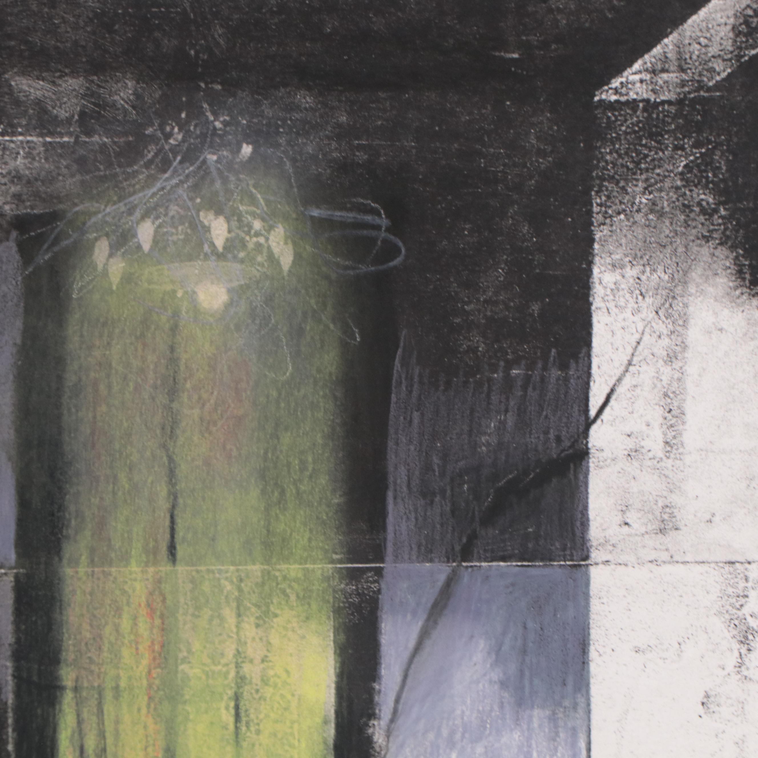 Julie Cowan Lithograph Monoprint "Julia's Room"