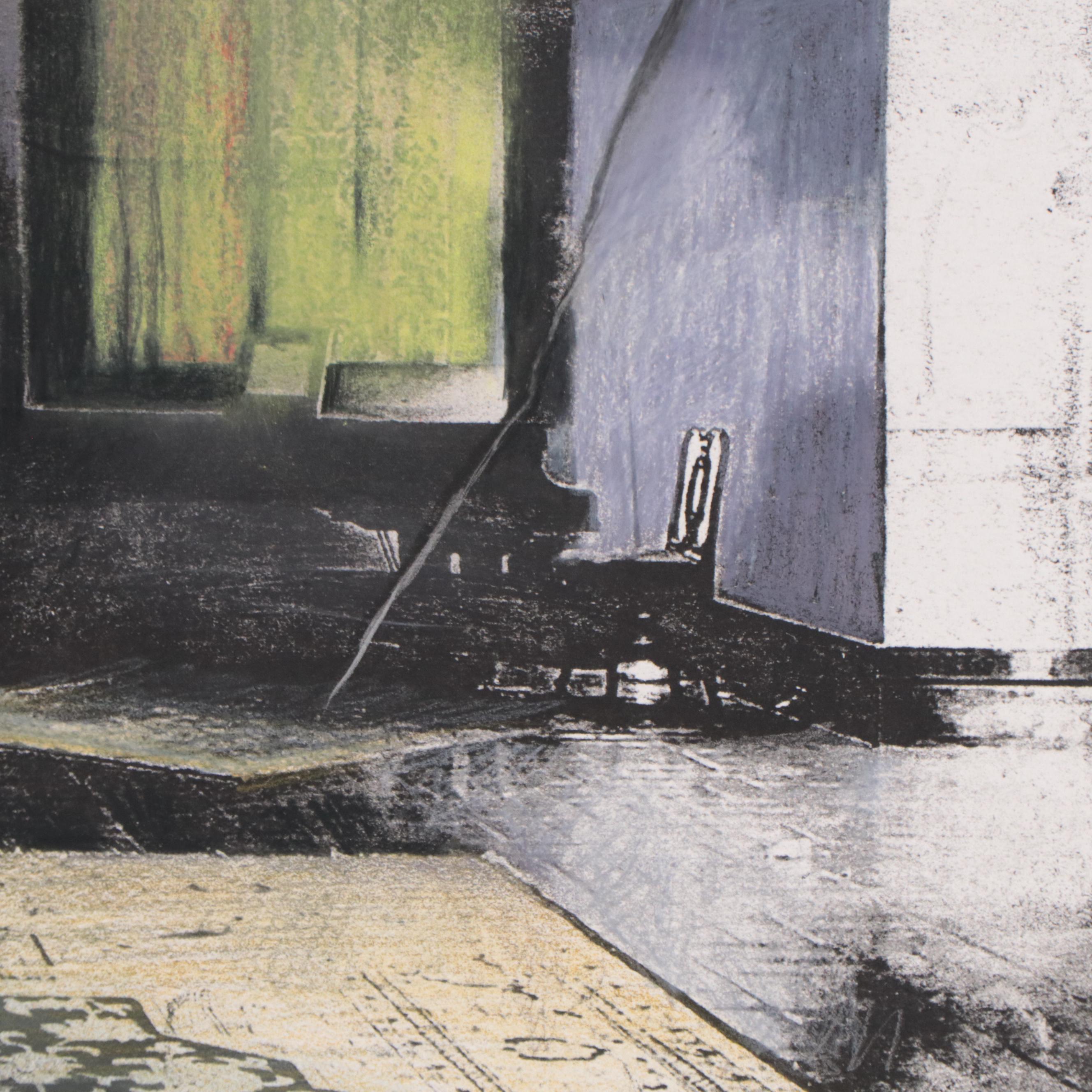 Julie Cowan Lithograph Monoprint "Julia's Room"