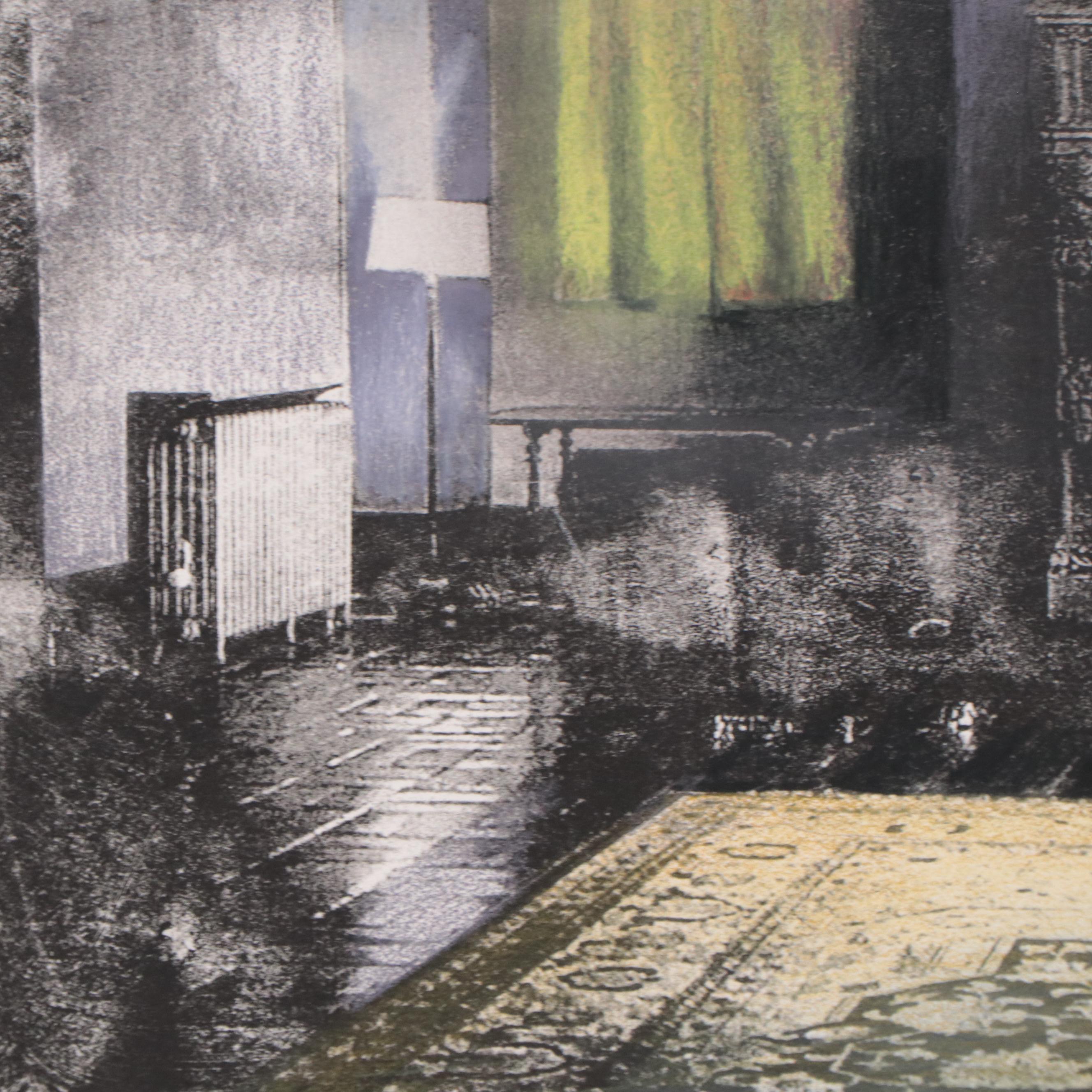 Julie Cowan Lithograph Monoprint "Julia's Room"