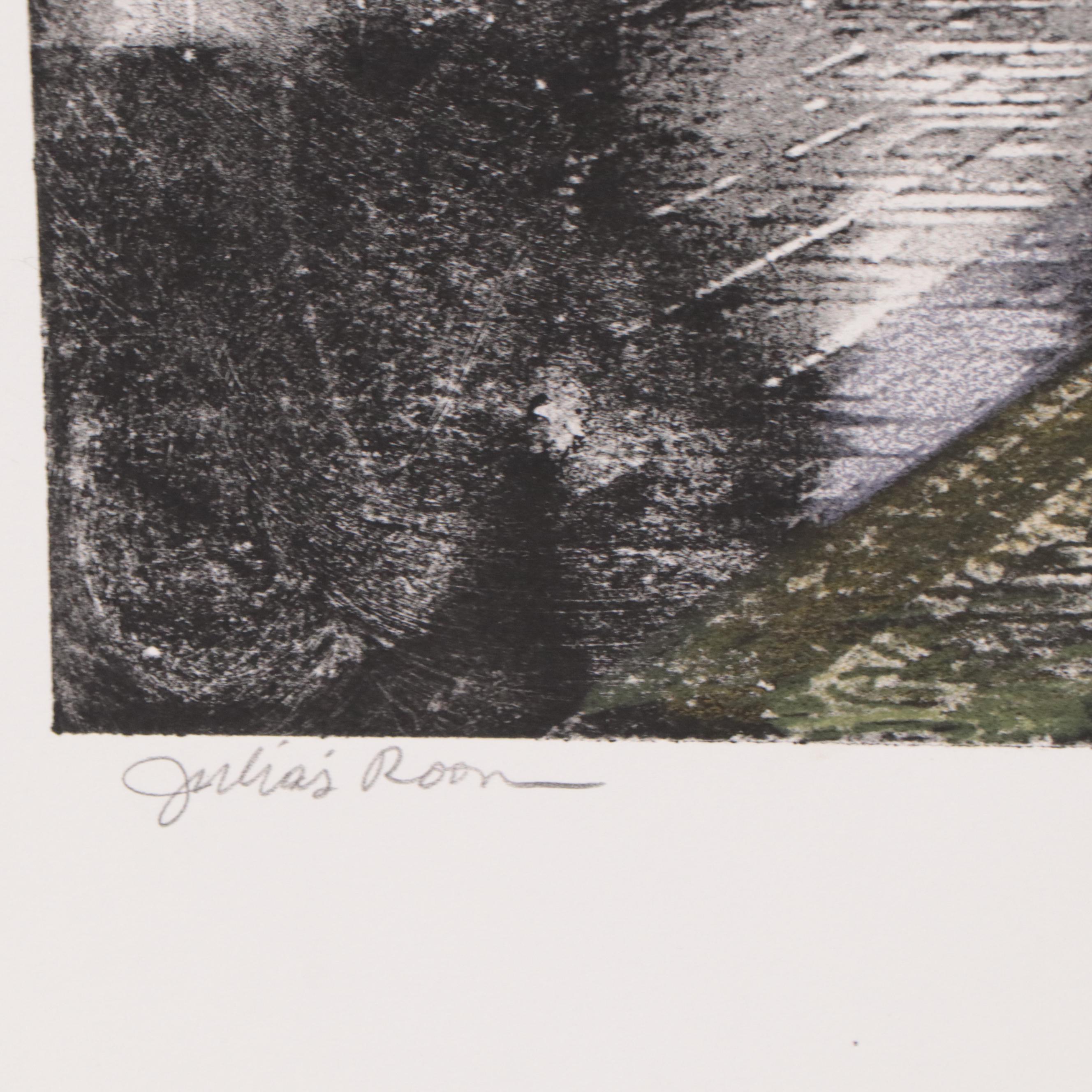 Julie Cowan Lithograph Monoprint "Julia's Room"