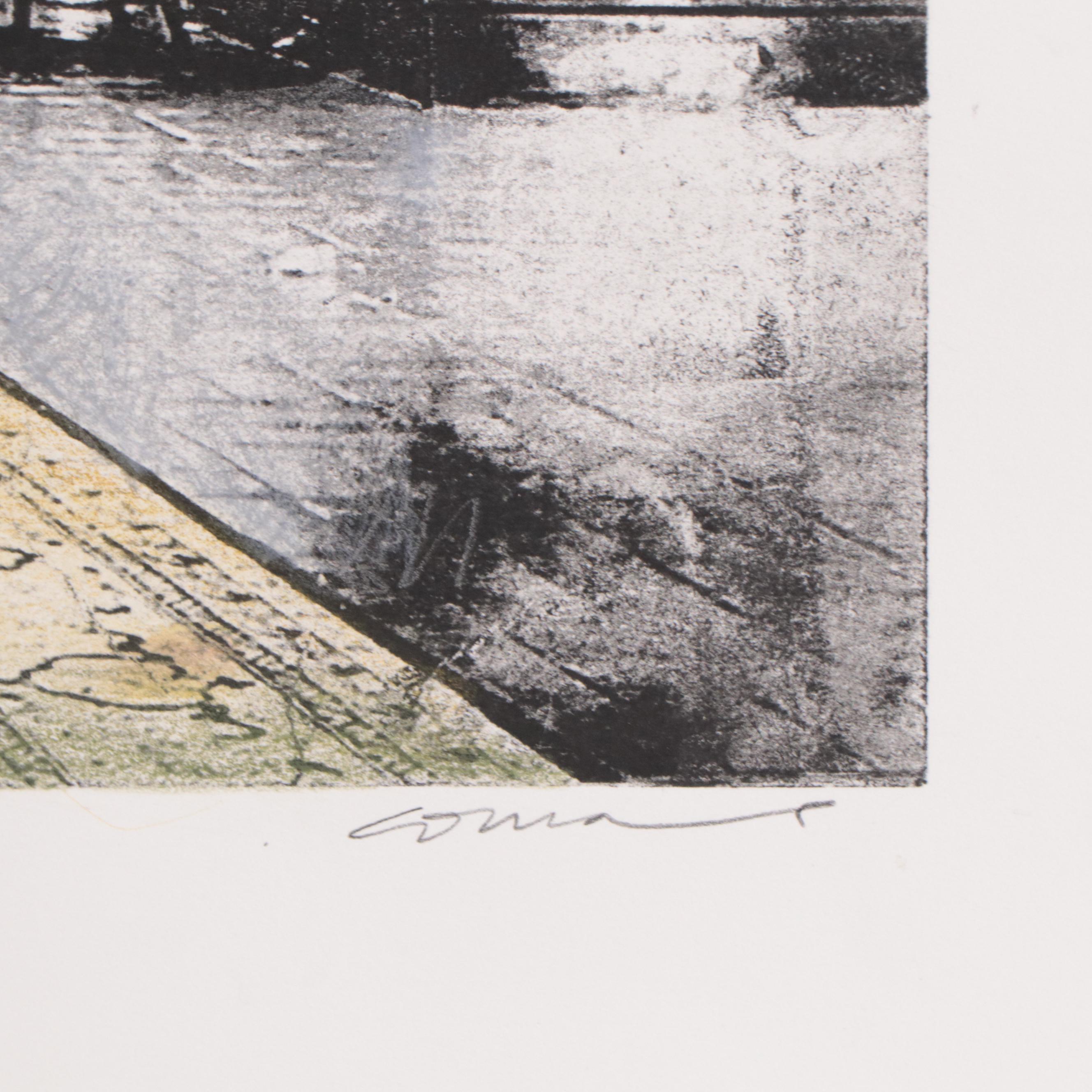 Julie Cowan Lithograph Monoprint "Julia's Room"