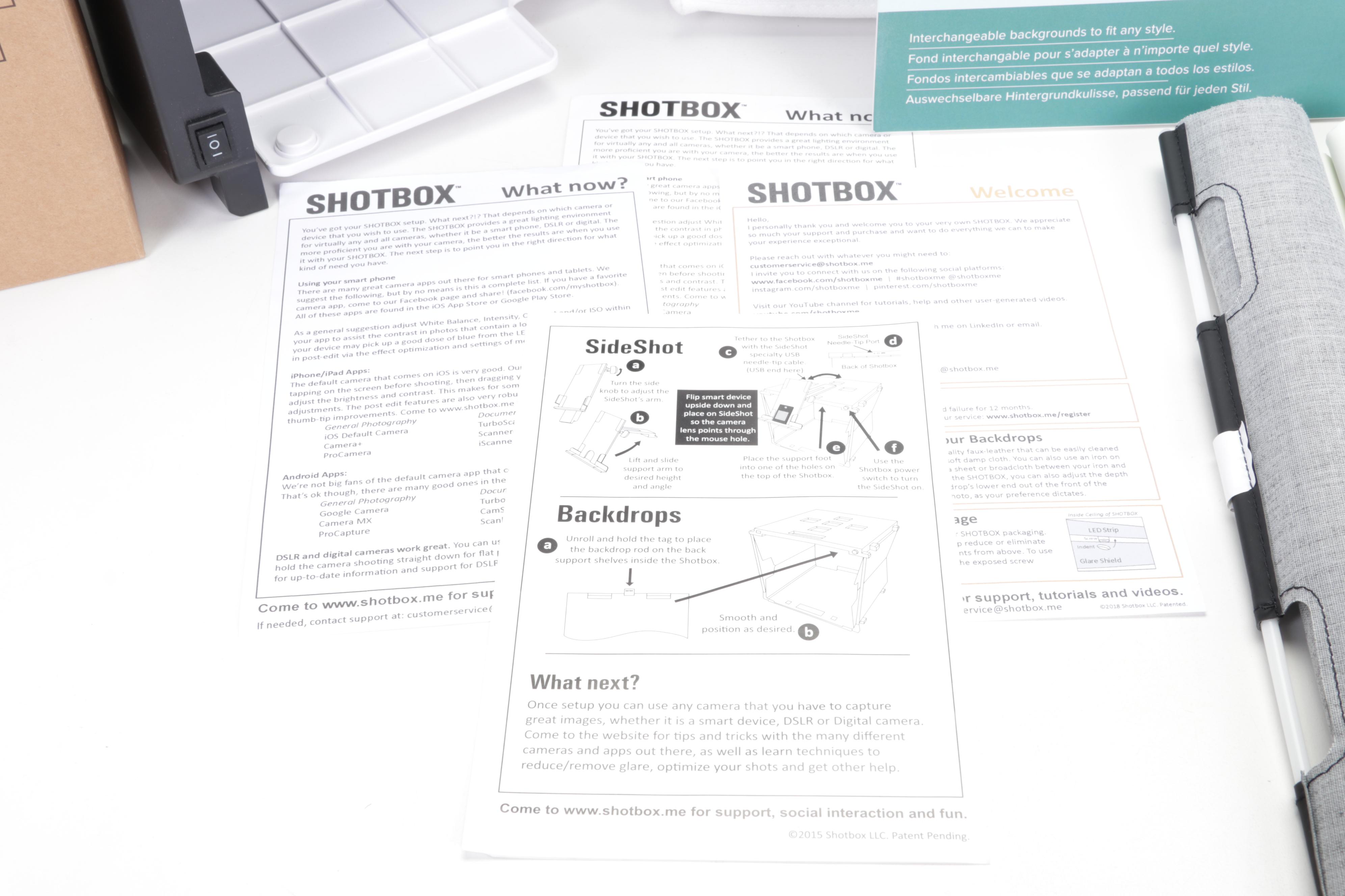 Shotbox Portable Light Studio with Side Shot Attachable Arm