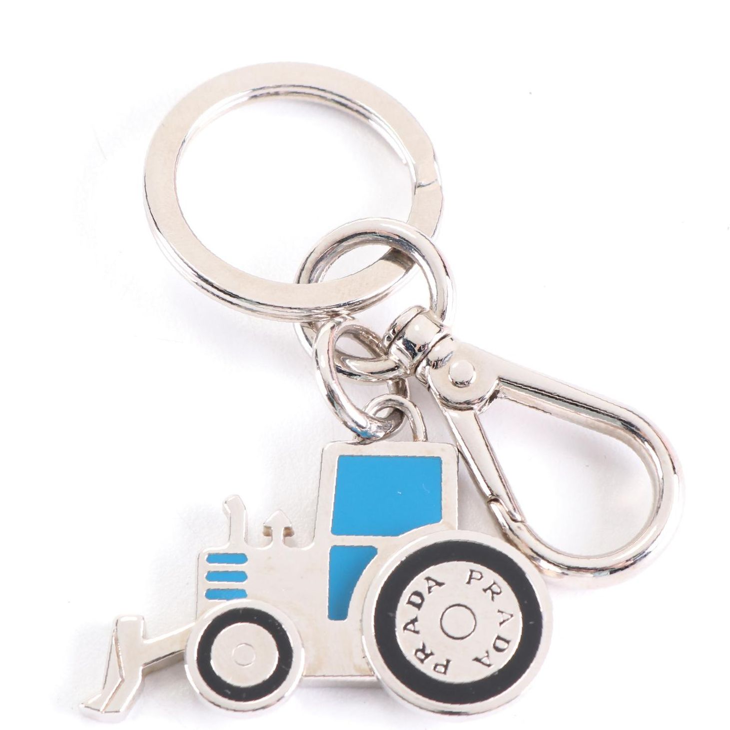 Prada Enamel Tractor Key Ring with Box