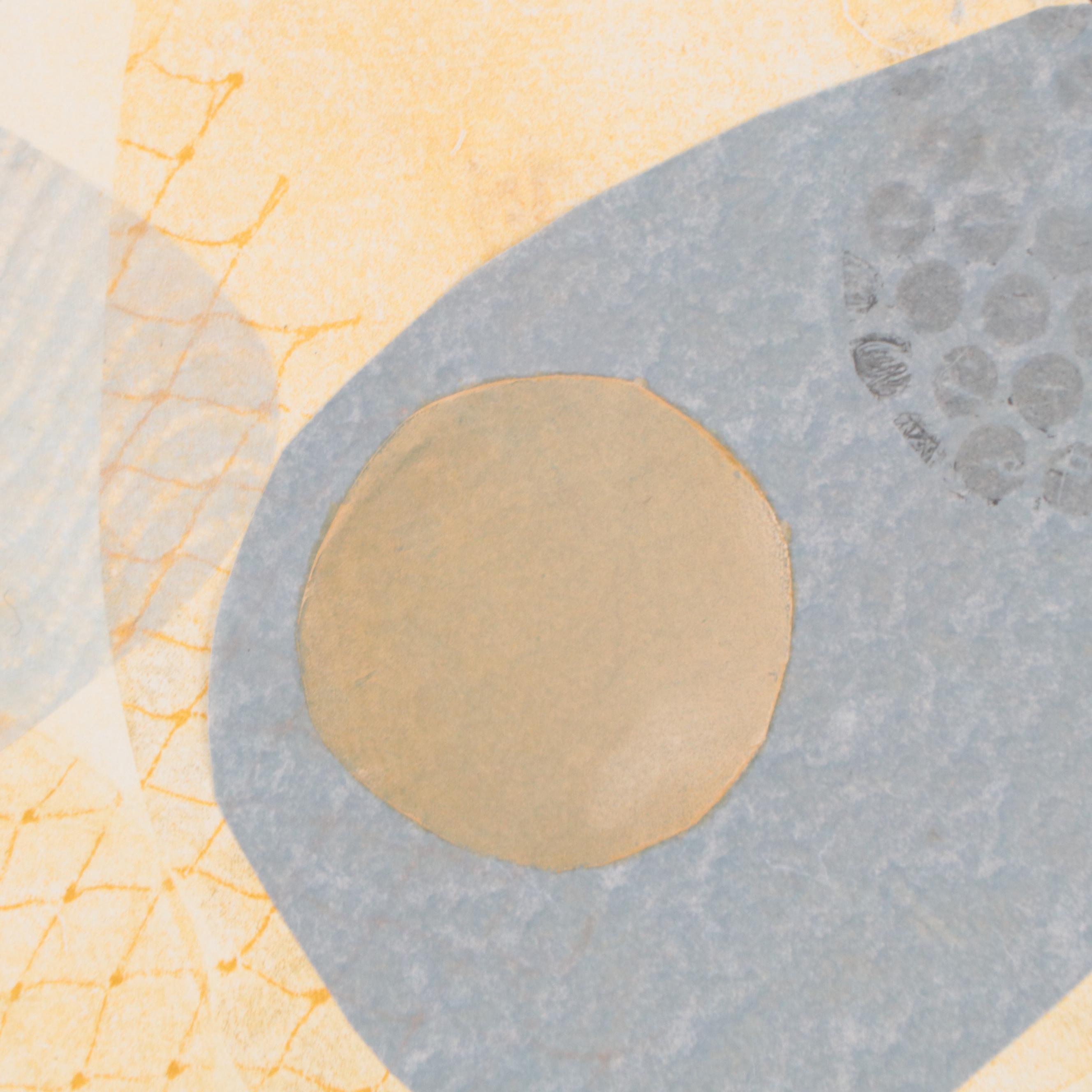 Beth Herman Adler Biomorphic Monoprint "Lingam", 21st Century